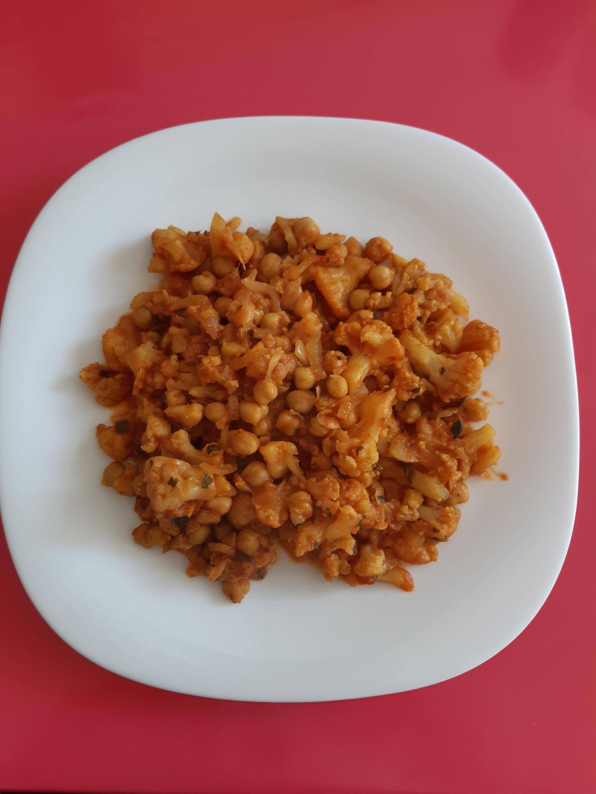 Choux-fleurs et pois chiches au curry - Recette Cookeo | Moulinex