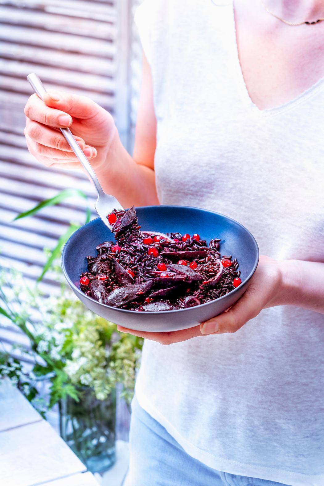 Zwarte Venere rijst met inktvis - Recette Companion | Moulinex