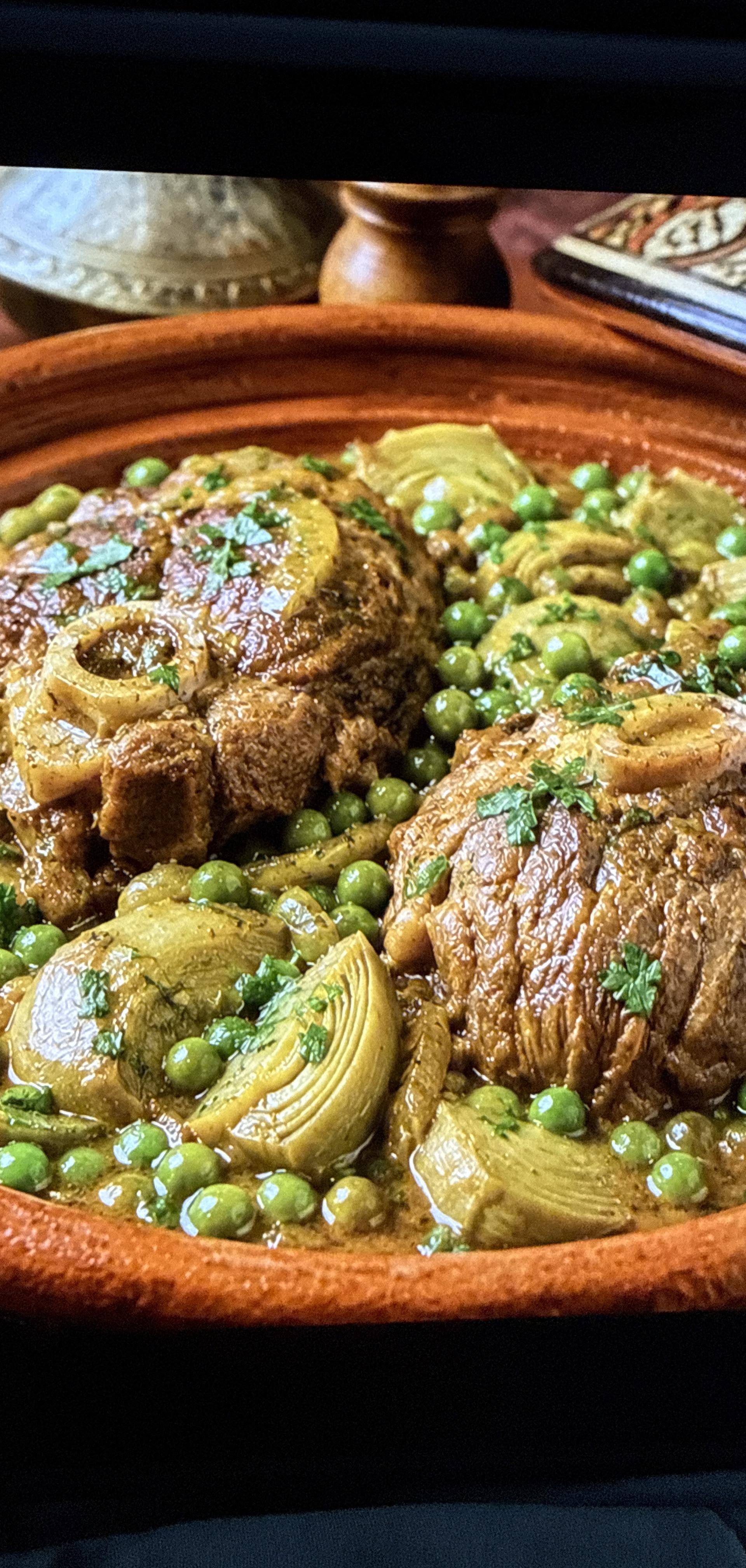Tajine de jarret de veau aux petits pois et fonds d’artichaut - Recette Cookeo V3 | Moulinex