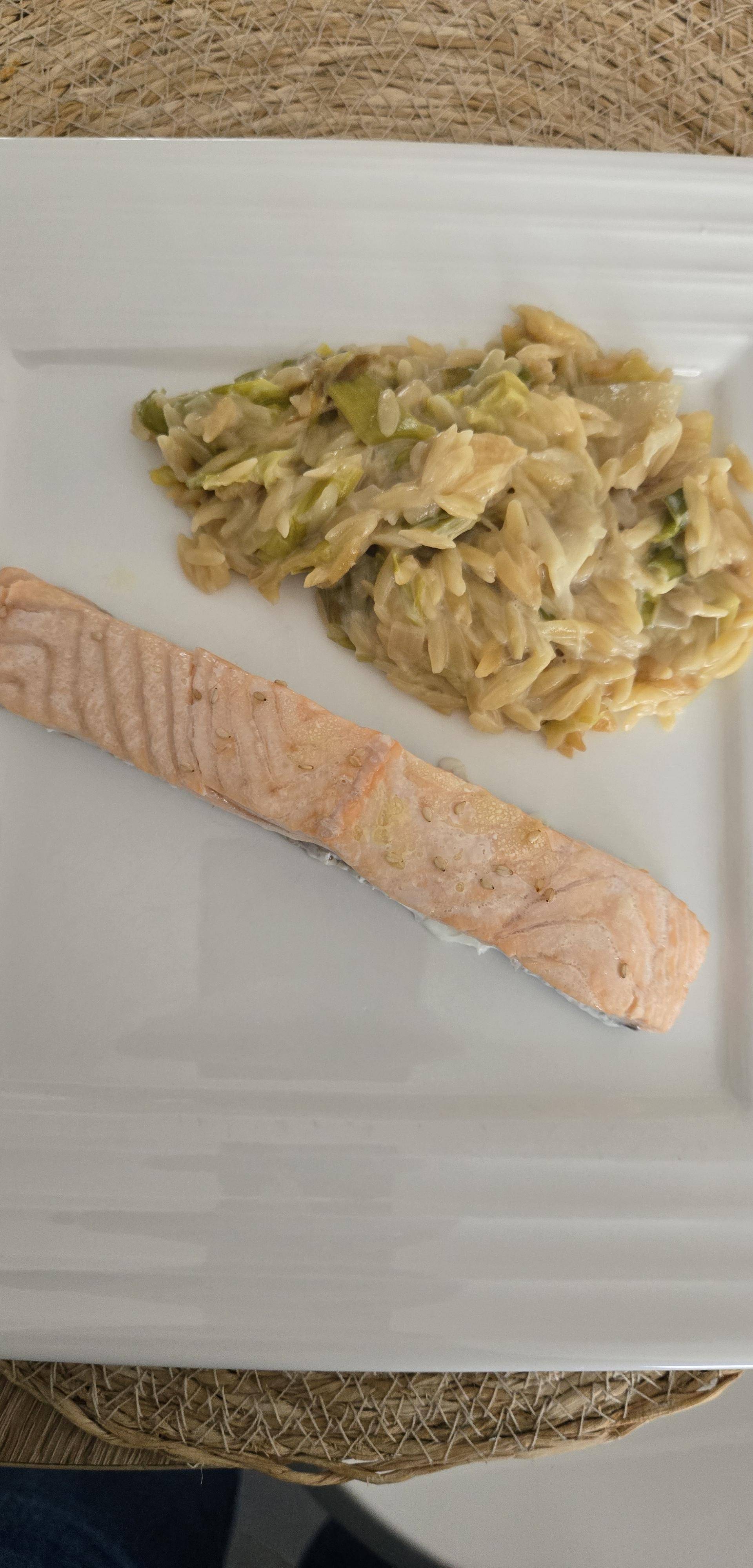 Saumon poireaux risoni - Recette Cookeo 9in1 | Moulinex