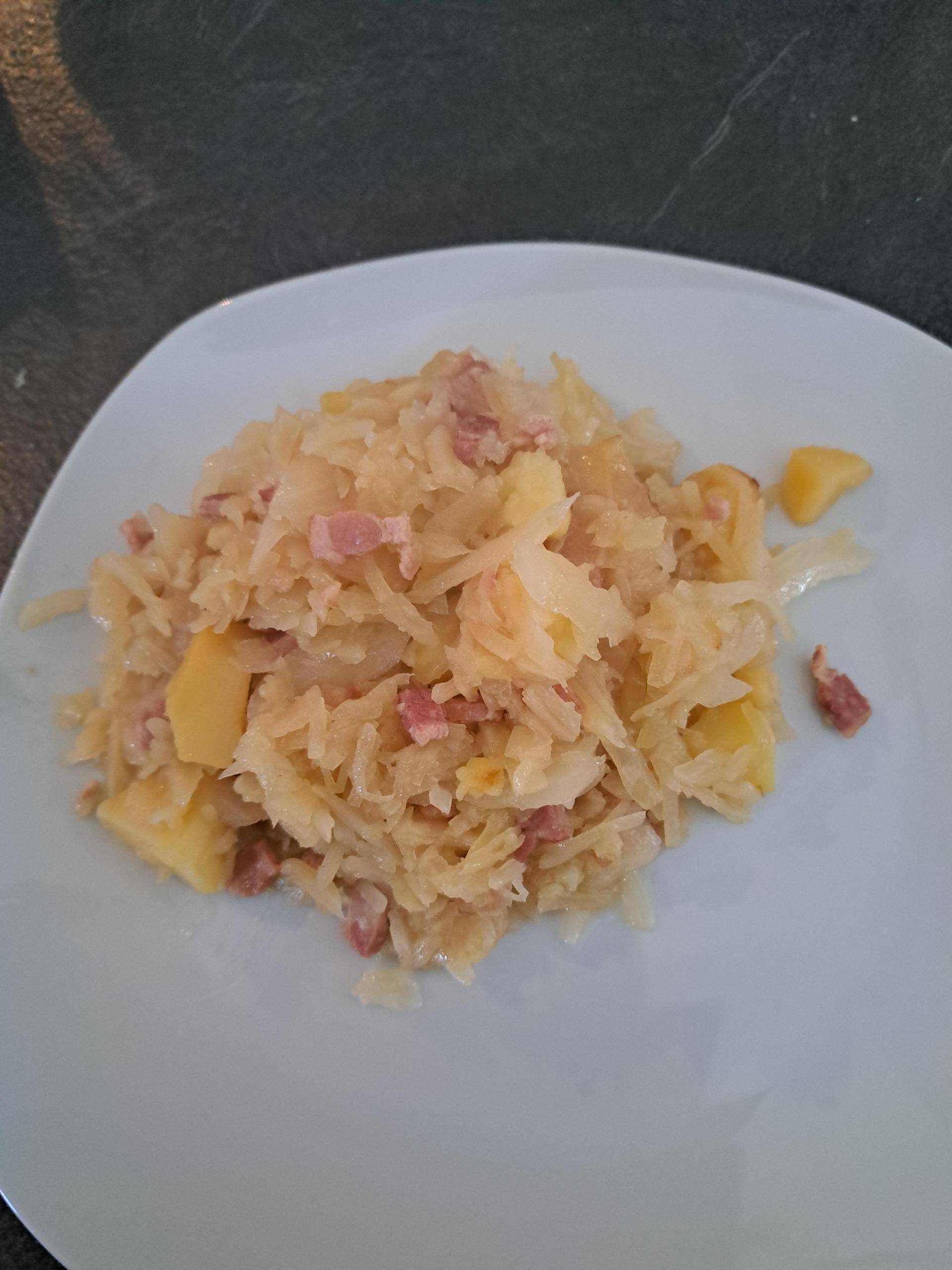 Embeurrée de chou et pomme de terres aux lardons - Recette Cookeo V3 | Moulinex
