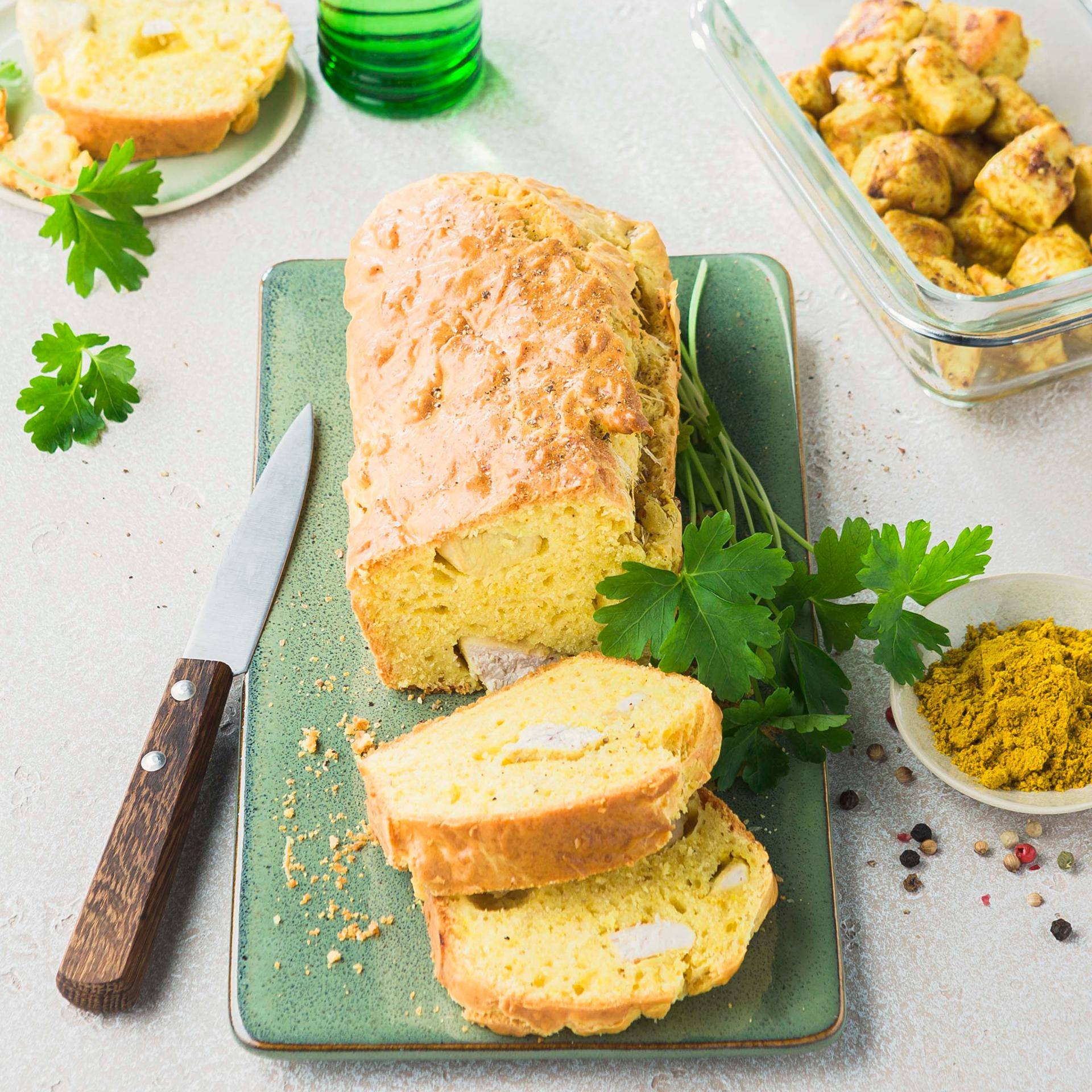 Cake au poulet curry - Recette Companion | Moulinex