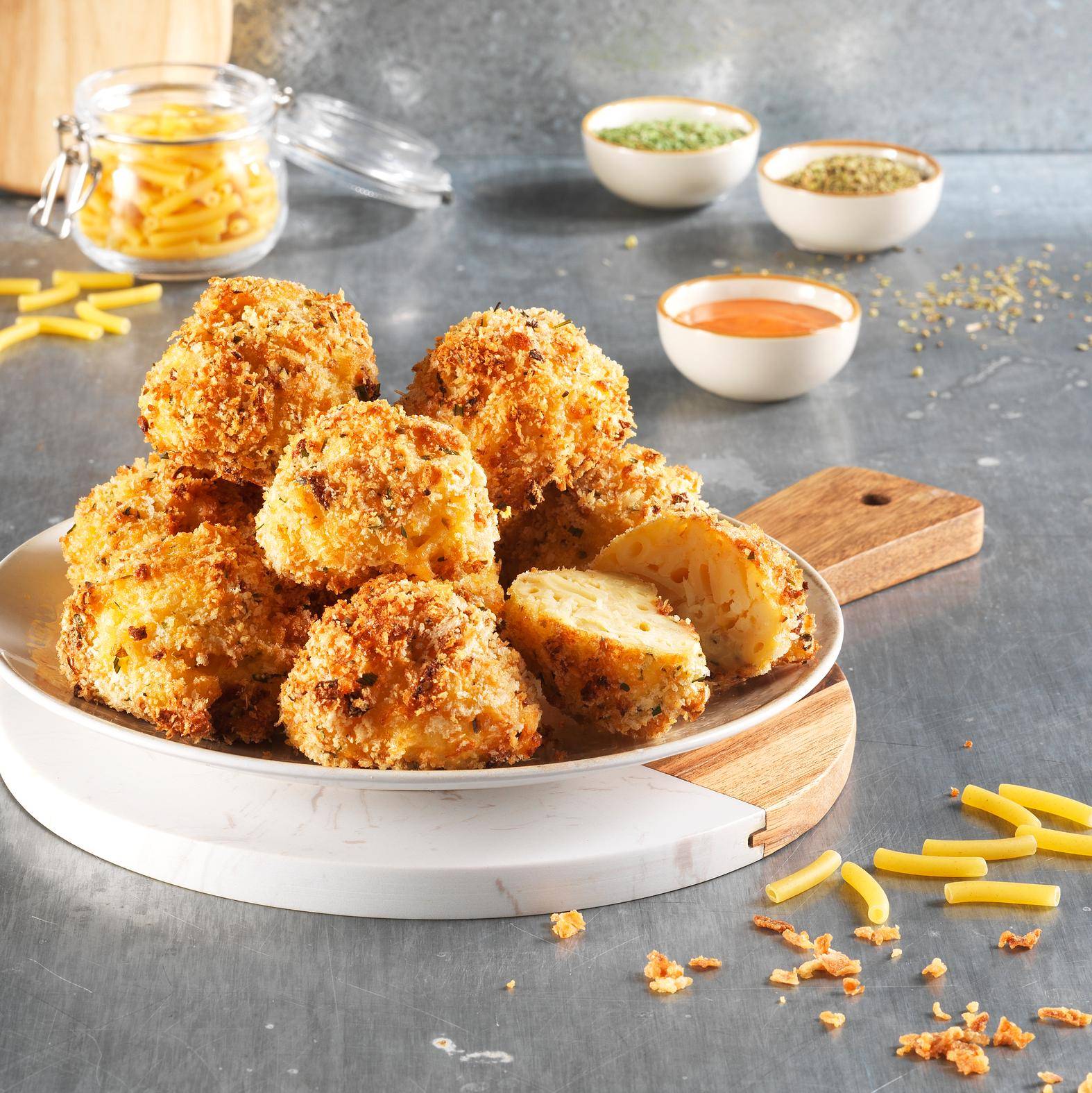 Boulettes de mac and cheese - Recette Friteuses | Moulinex