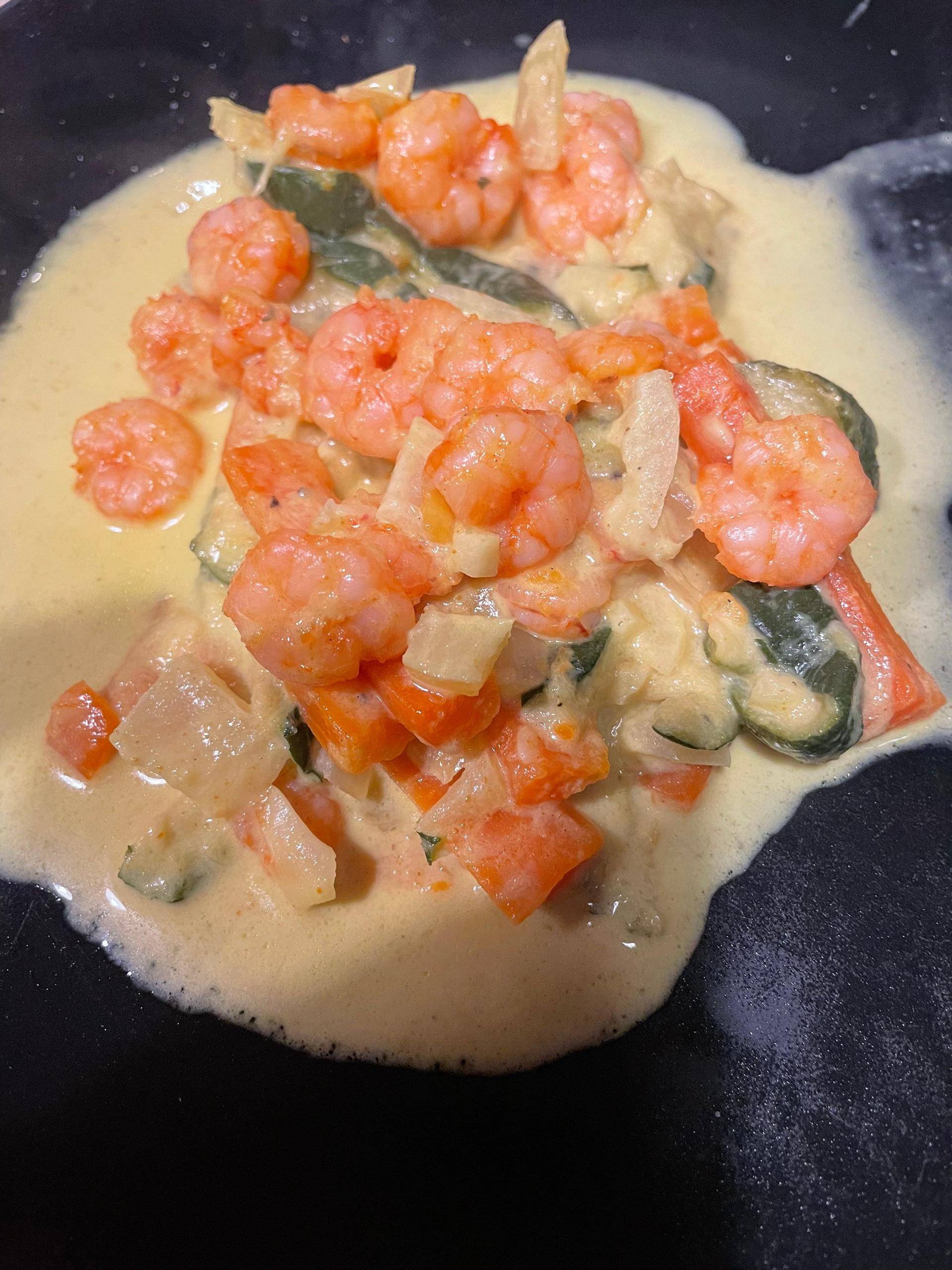 Crevettes Curry Coco aux légumes Façon KéKé - Recette Cookeo | Moulinex