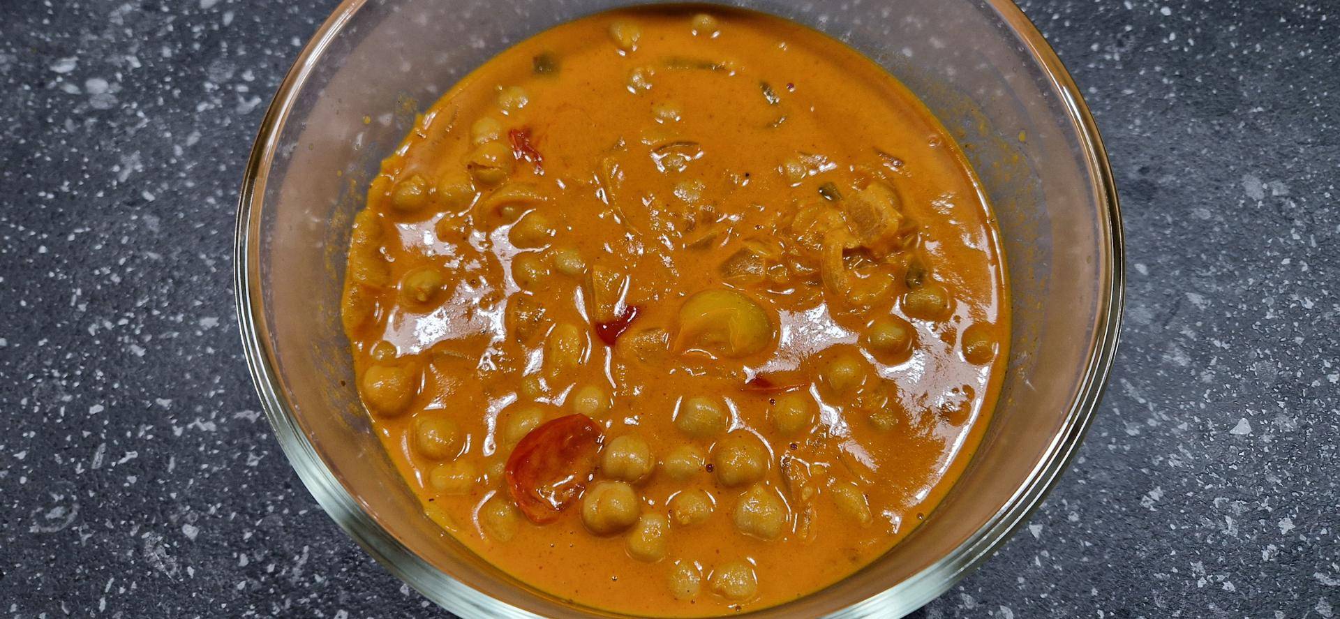 Curry de pois chiches au lait de coco - Recette Companion Connect XL | Moulinex