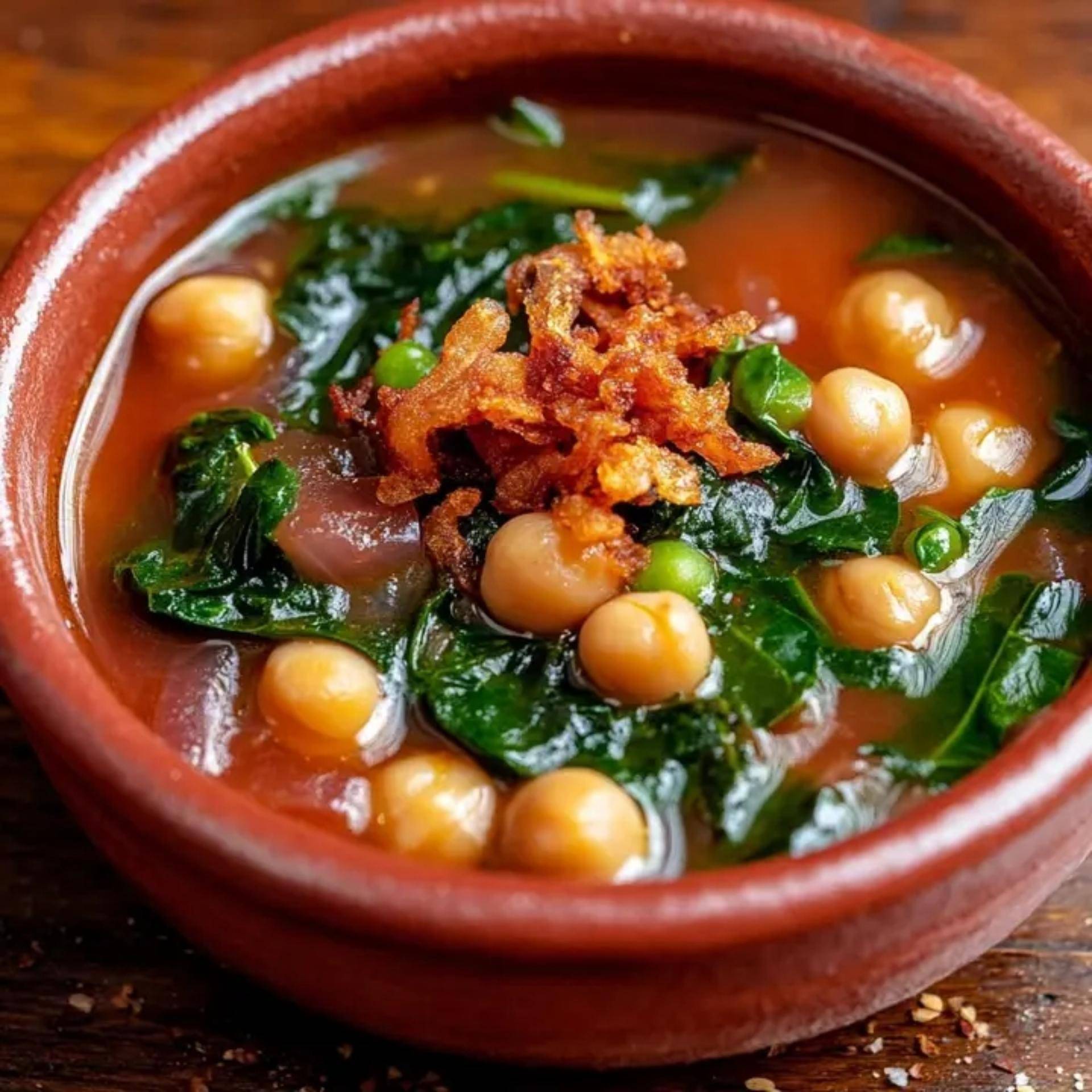 Soupe pois chiches, poireau, oignon croustillant - Recette Cookeo Infinity Autostir | Moulinex