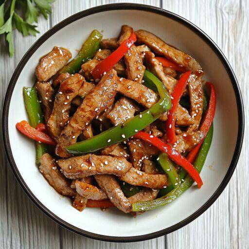 Teriyaki met varkensreepjes en paprika - Recette Cookeo | Moulinex