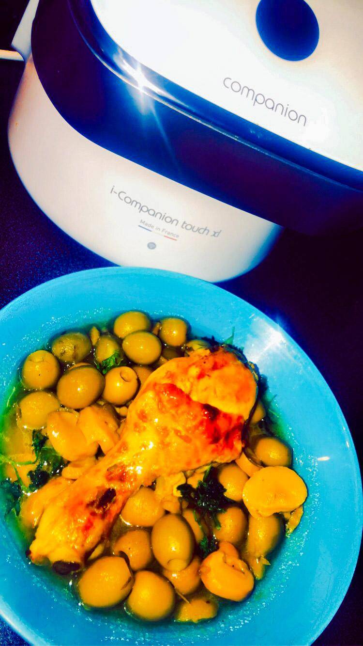 Poulet aux olives et champignons - Recette Companion Connect XL | Moulinex