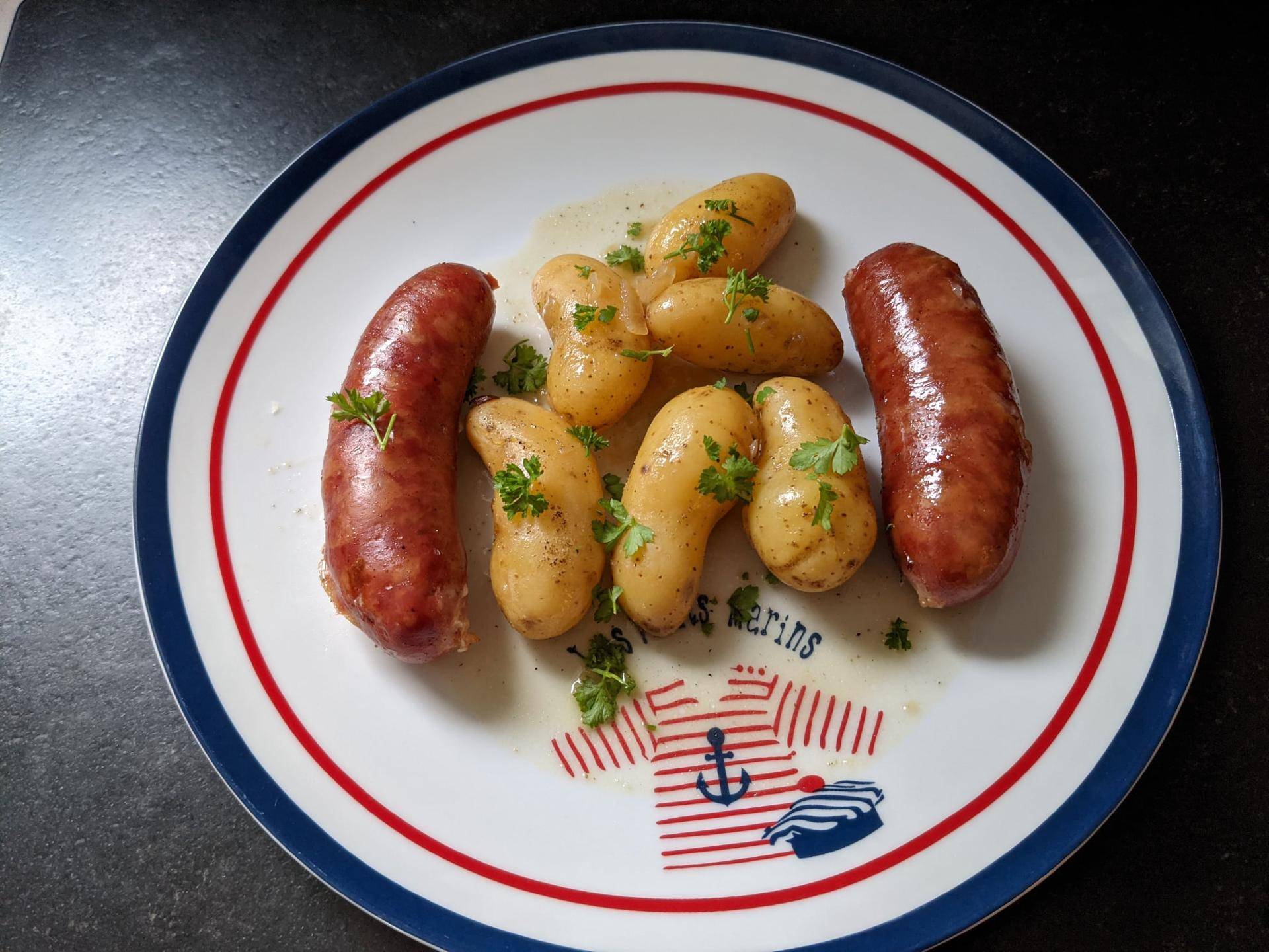 Pommes de terre grenailles et Diots - Recette Cookeo V3 | Moulinex