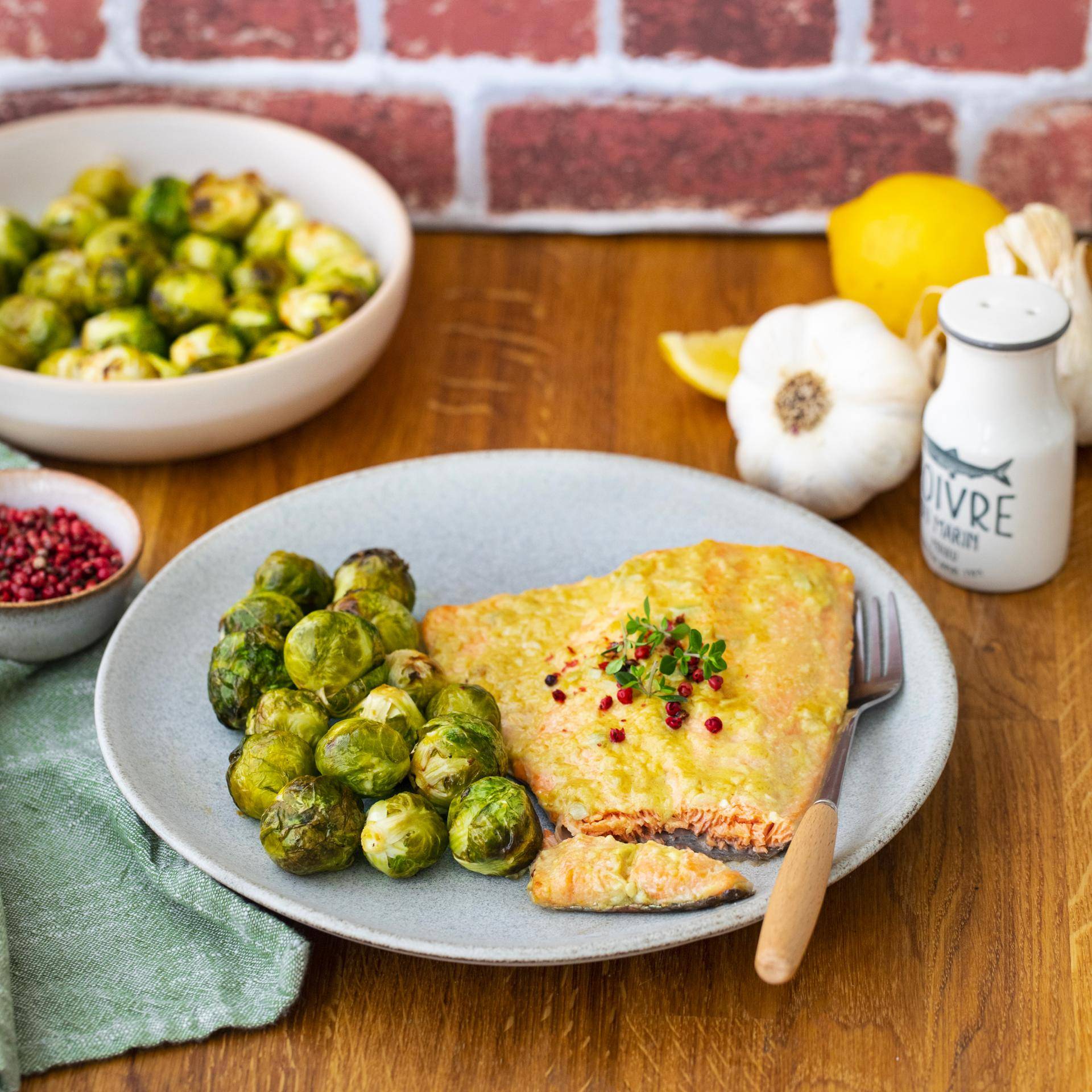 Zalm met spruitjes - Recette EASY FRY & GRILL 2 in 1 XXL | Moulinex