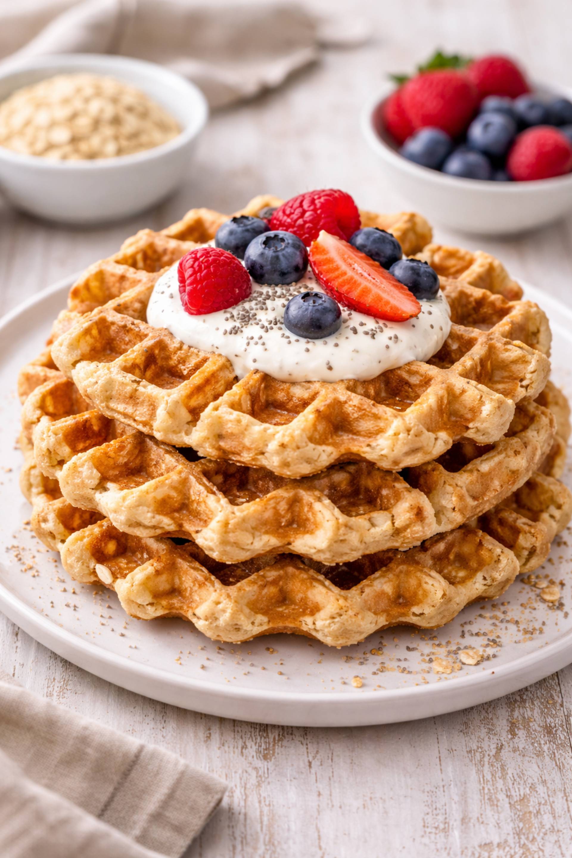 Gaufres healthy avoine - Recette Companion Connect XL | Moulinex