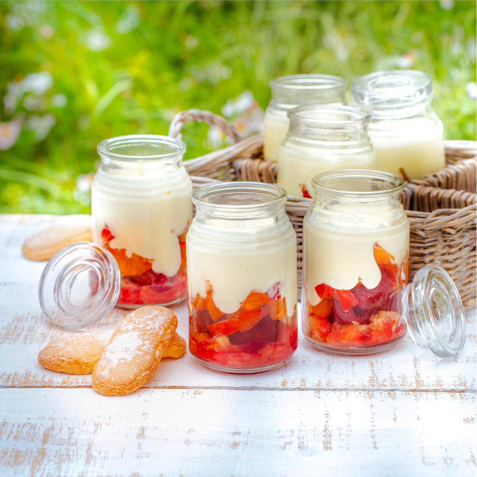Tiramisu abricots-framboises - Recette Companion Connect | Moulinex