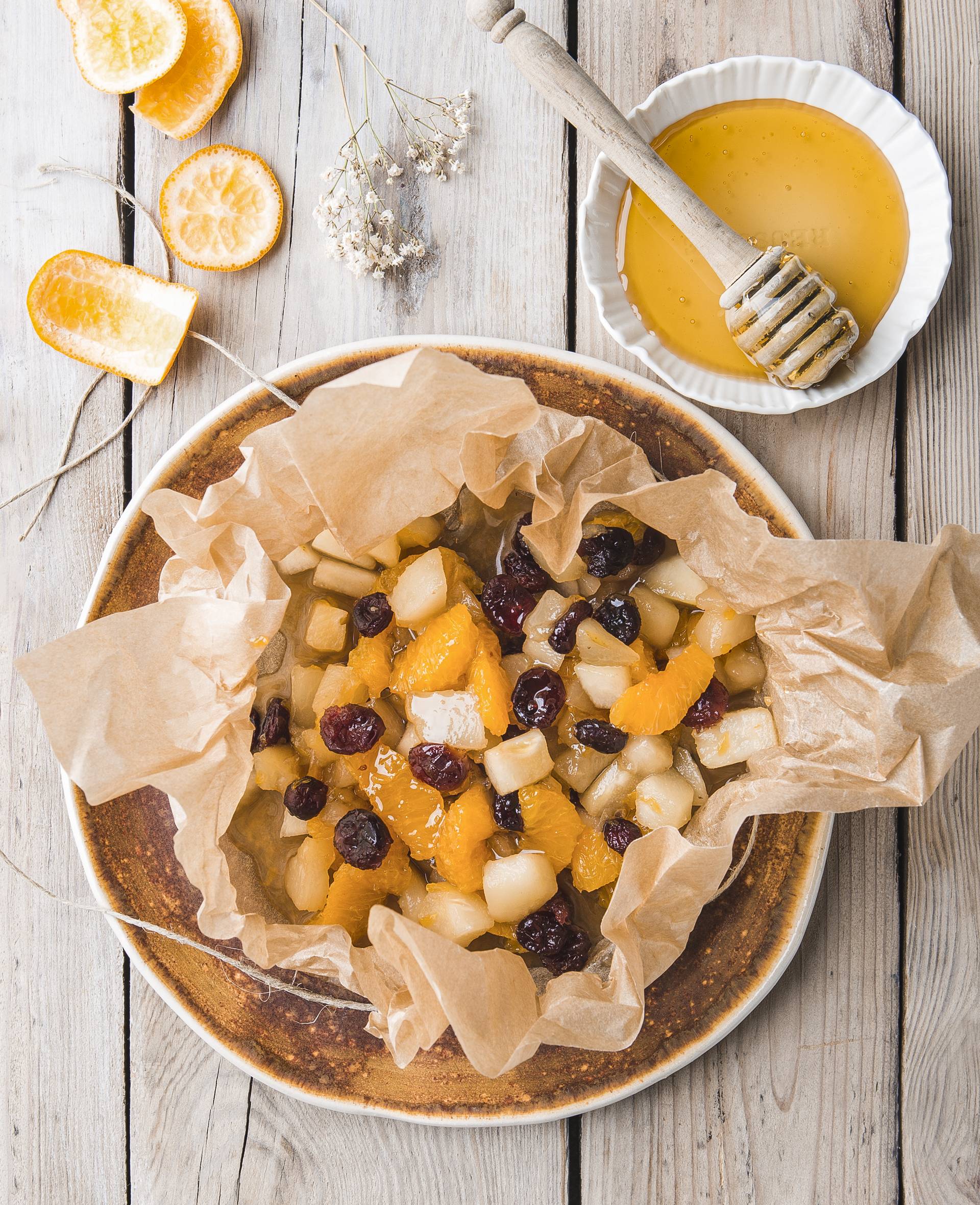 Compotée de rhubarbe, poires et myrtilles. - Recette Cookeo | Moulinex