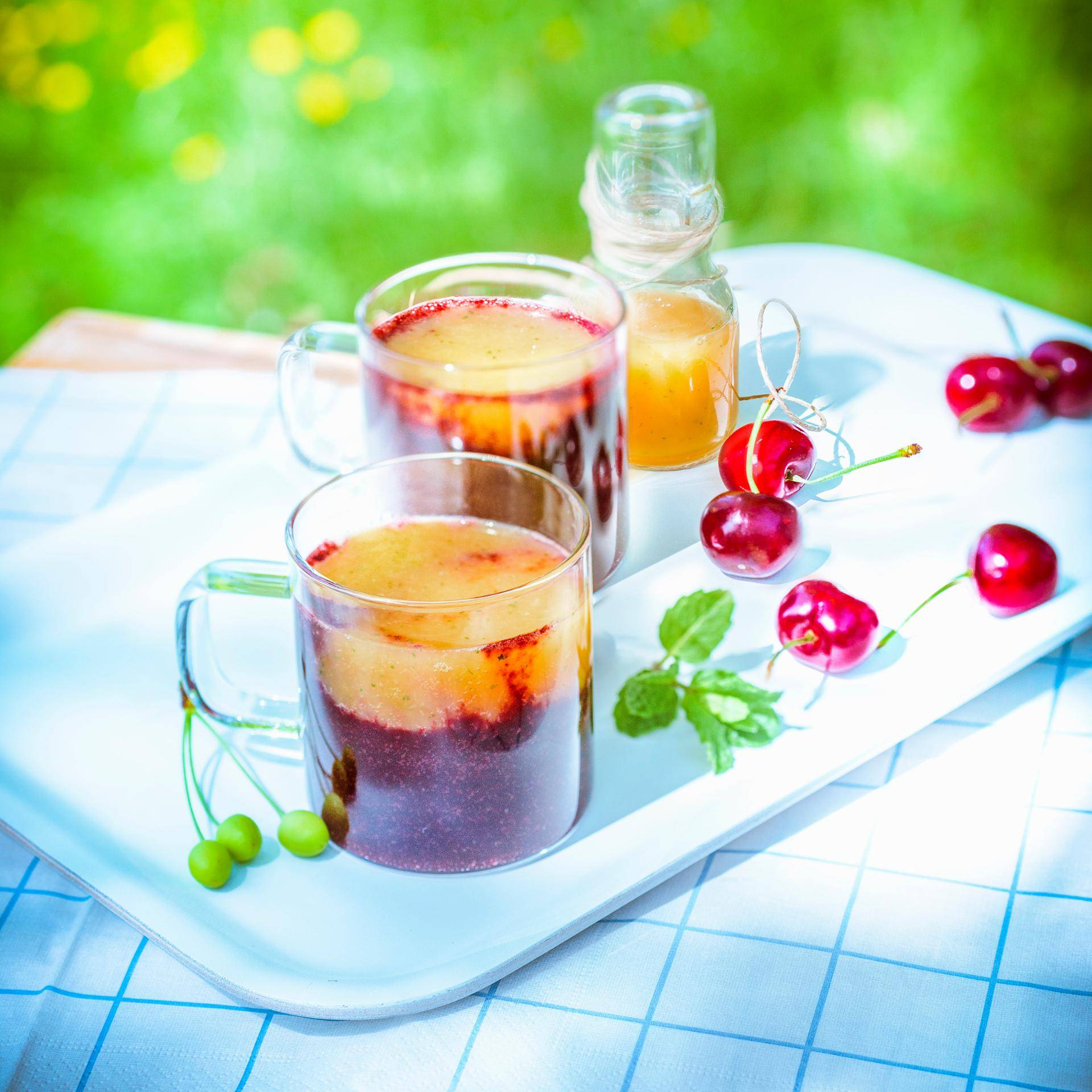 Soupe de cerises au jus frais de melon - Recette Companion | Moulinex