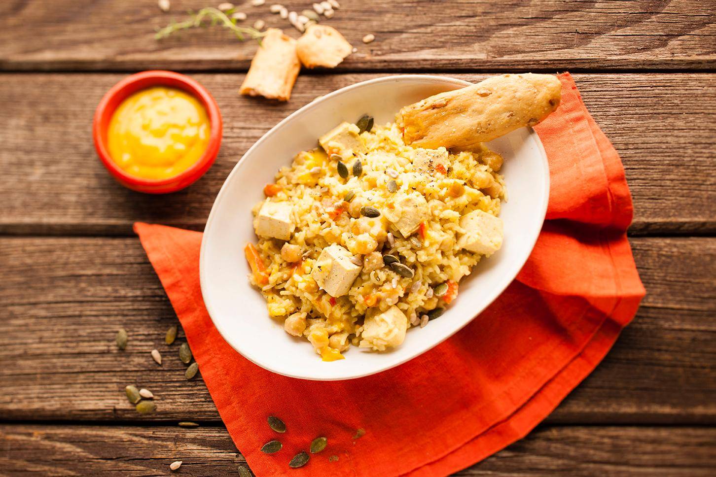 Cur'riz, pois chiche & tofu - Recette Cookeo | Moulinex