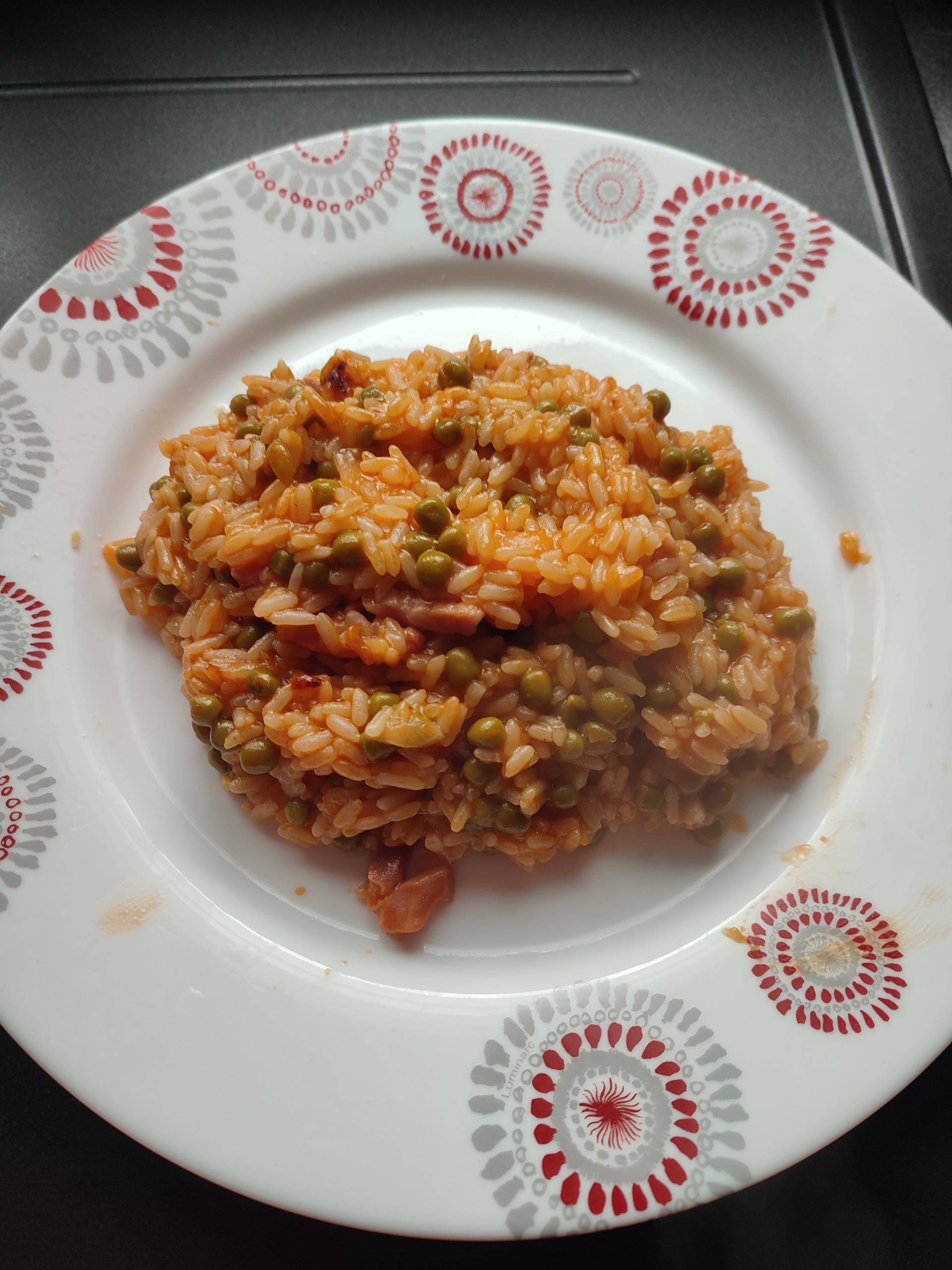 Riz lardons petits pois - Recette Cookeo | Moulinex