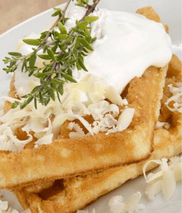 Gaufre aux pommes de terre et fromage - Recette undefined | Moulinex