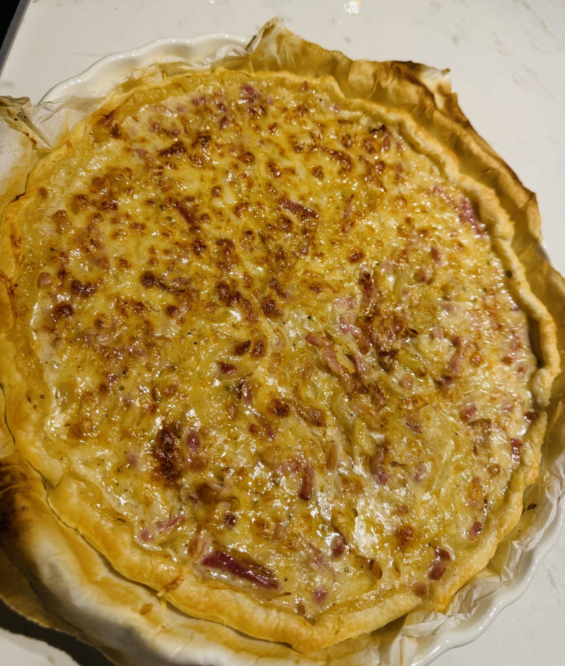 Tarte à l’oignon et aux lardons - Recette Cookeo 10in1 | Moulinex