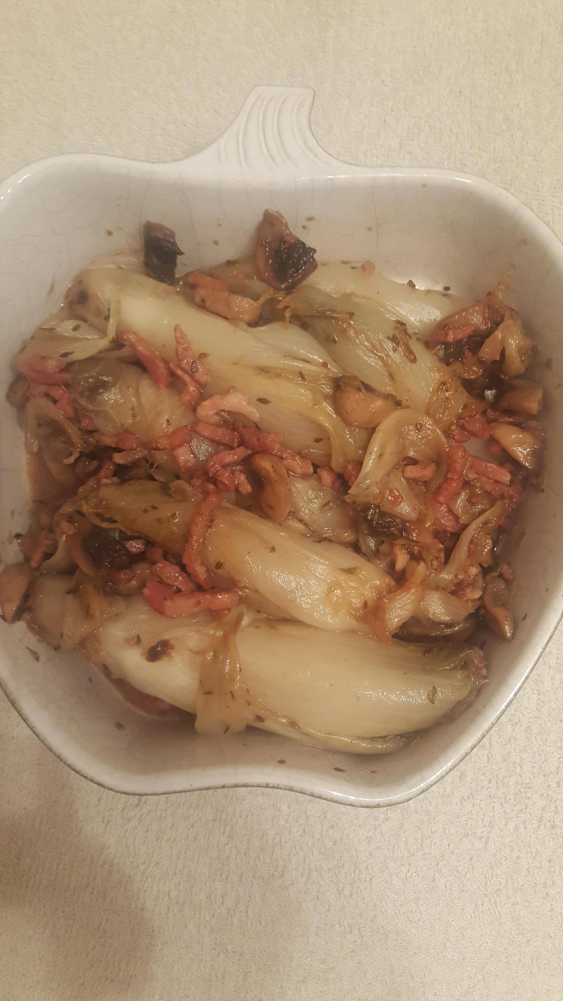 Endives braisées lardons champignons - Recette Cookeo | Moulinex
