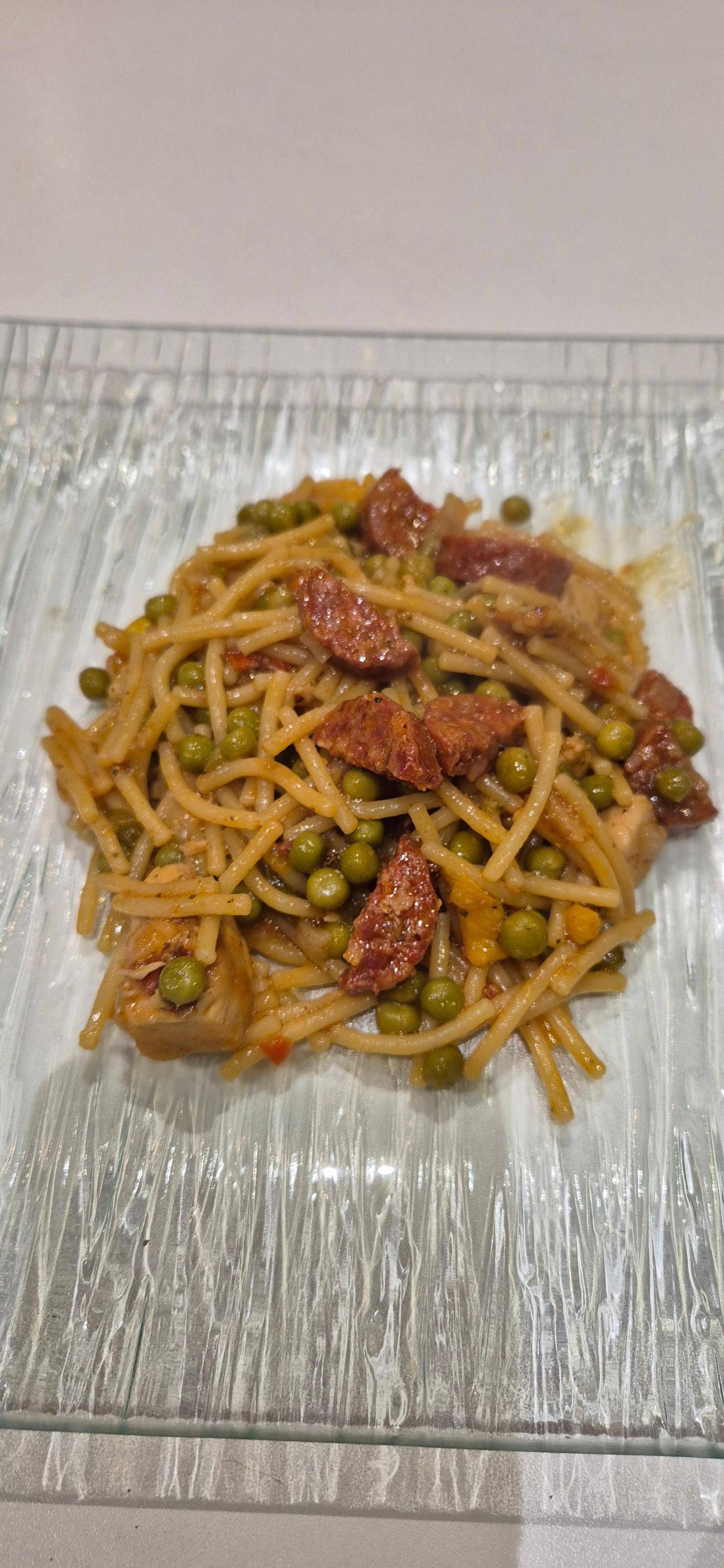 Fideuà au poulet chorizo - Recette Cookeo V3 | Moulinex