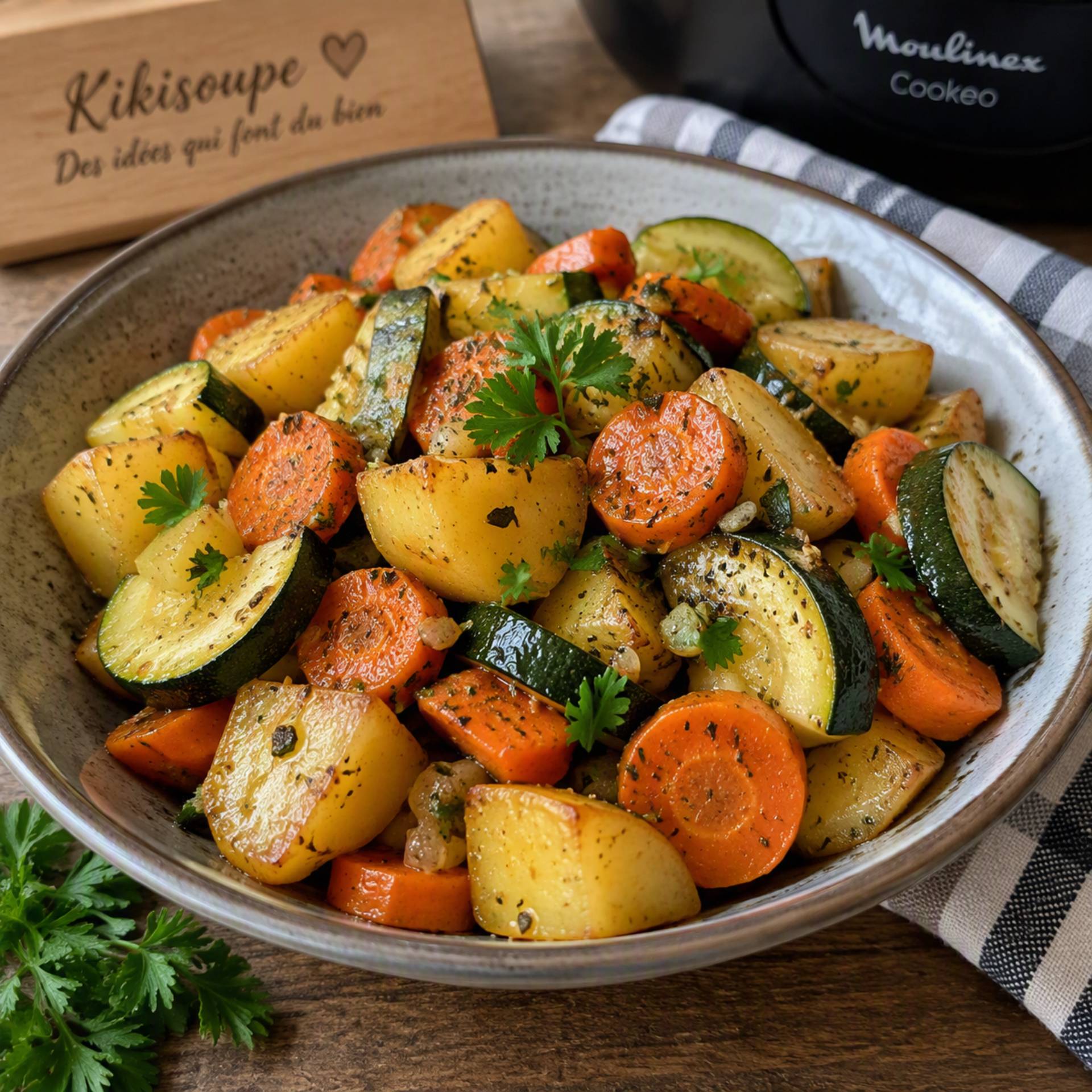 Patates carottes et courgettes rissolées - Recette Cookeo V3 | Moulinex