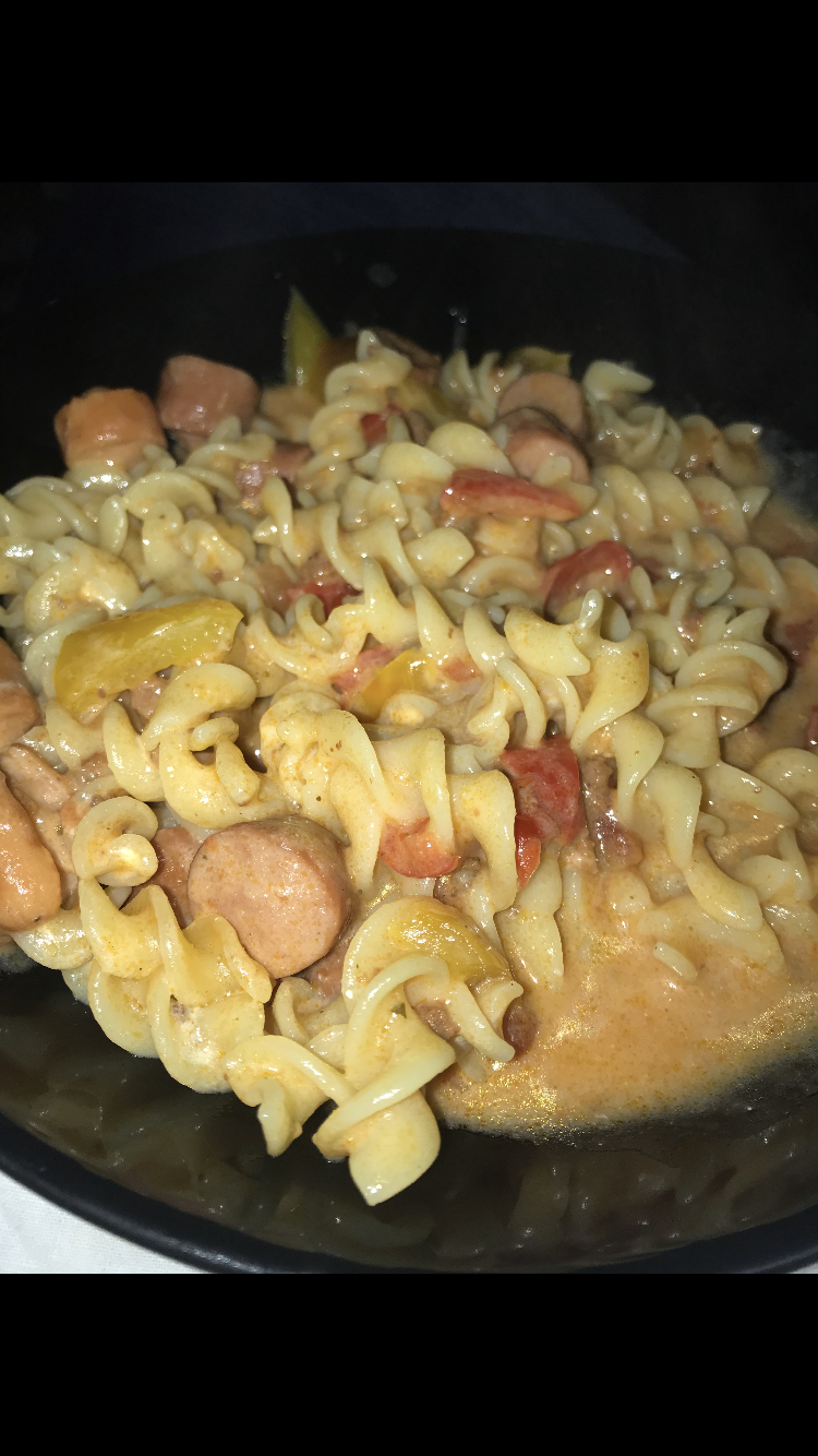 One pot pasta poivron knaki chèvre - Recette Cookeo | Moulinex
