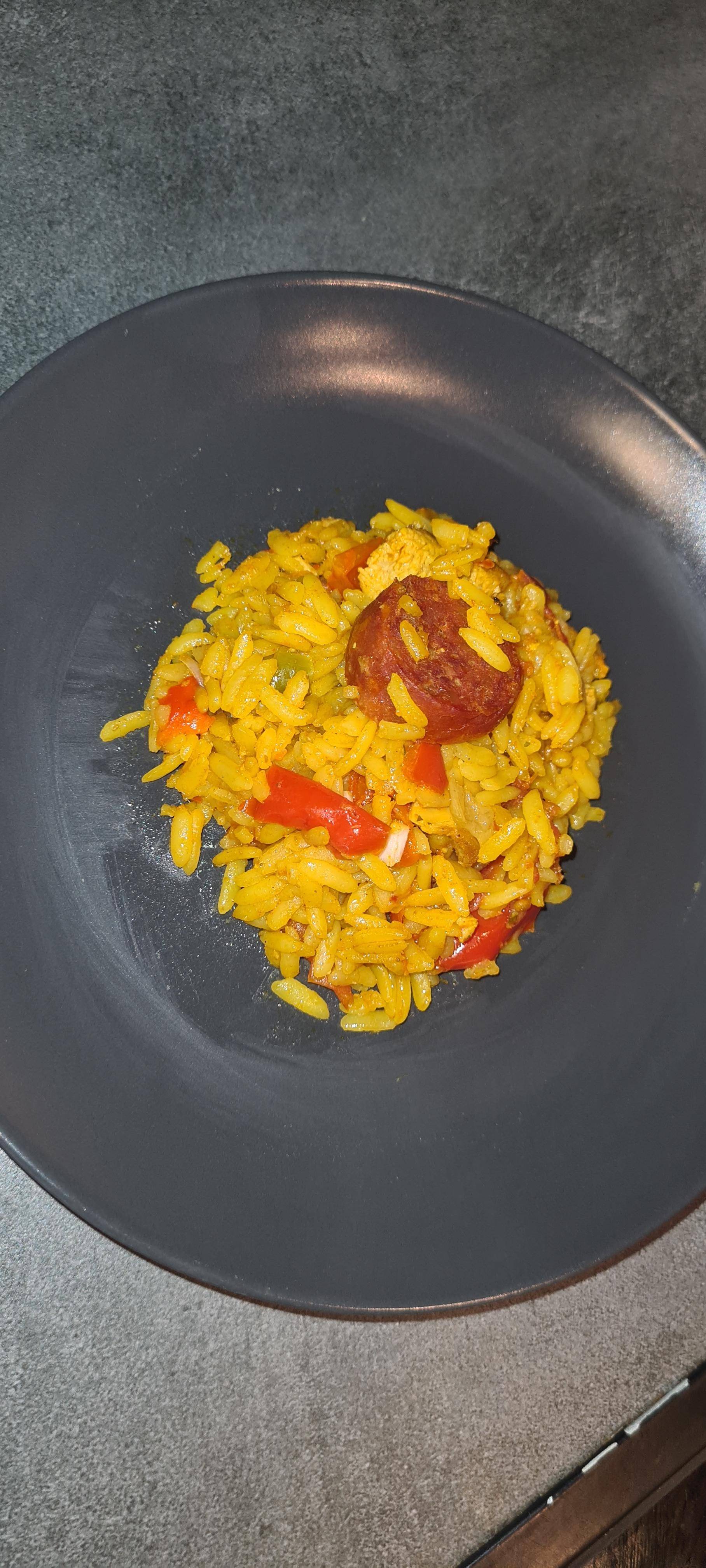 Paella poulet chorizo - Recette Cookeo | Moulinex