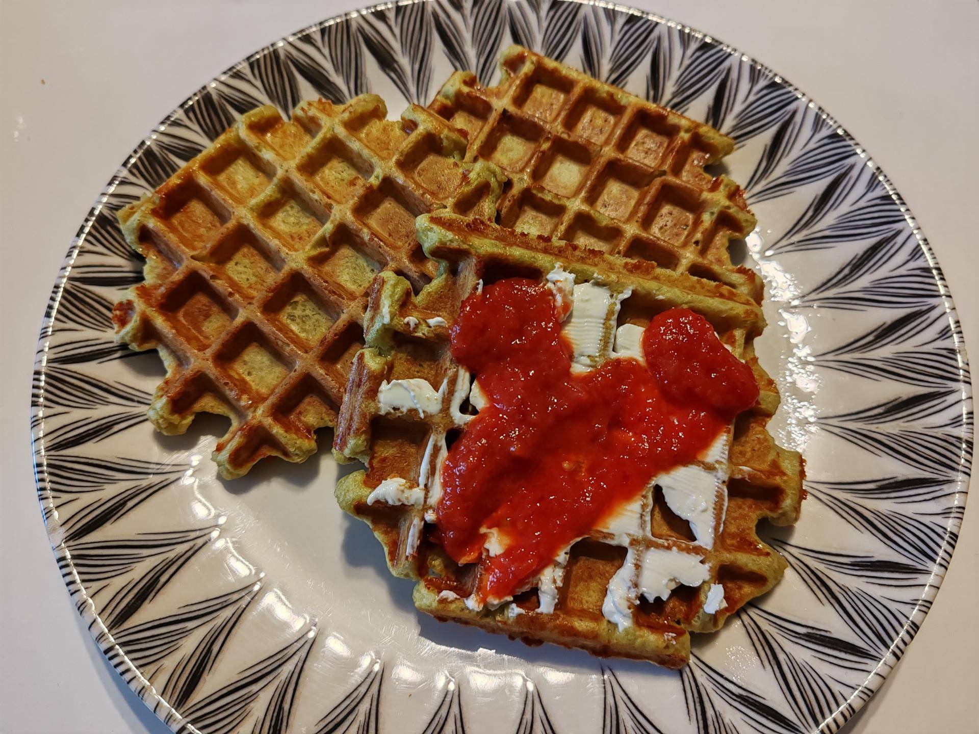 Gaufres poireaux-curry-jambon - Recette Companion Connect XL | Moulinex