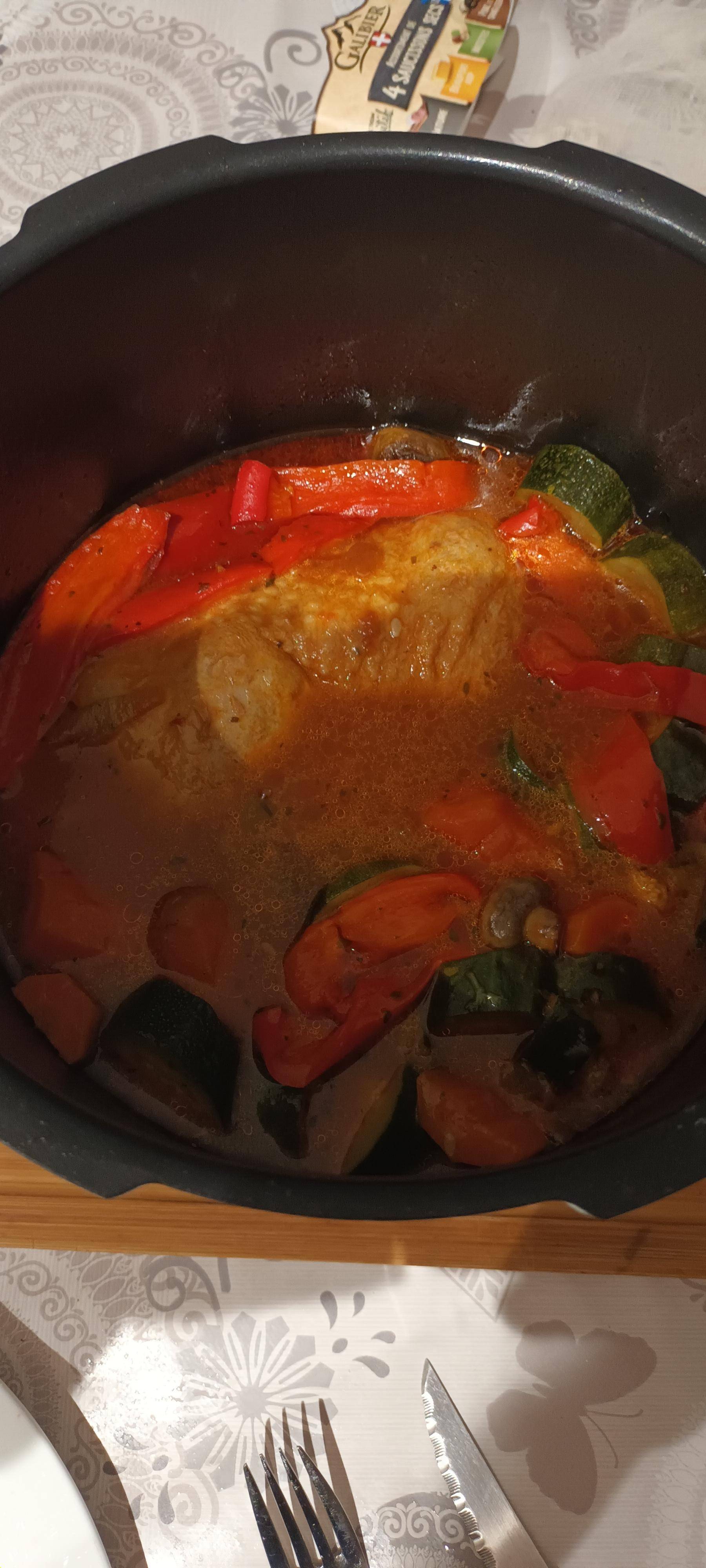 Cuisse de dinde poivron - Recette Cookeo | Moulinex