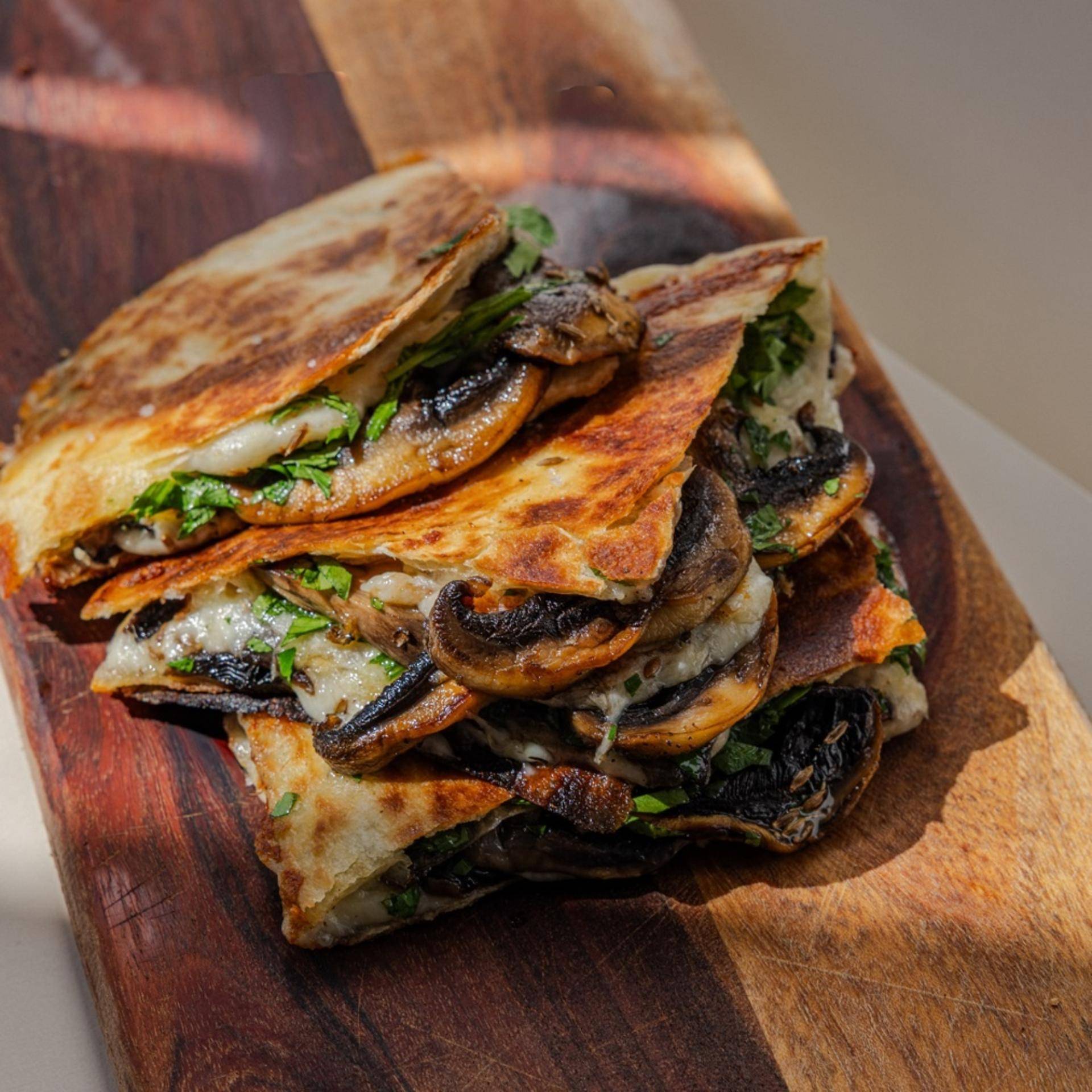Quesadilla au Comté & champignons - Recette Cookeo Infinity 16in1 | Moulinex