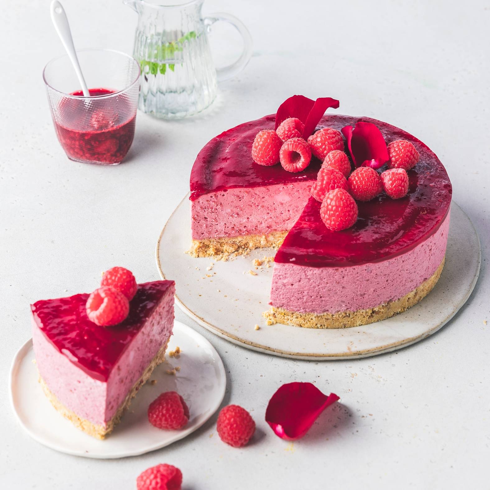 Cheesecake framboise et eau de rose - Recette Kitchen Machines Touch/Touch + | Moulinex