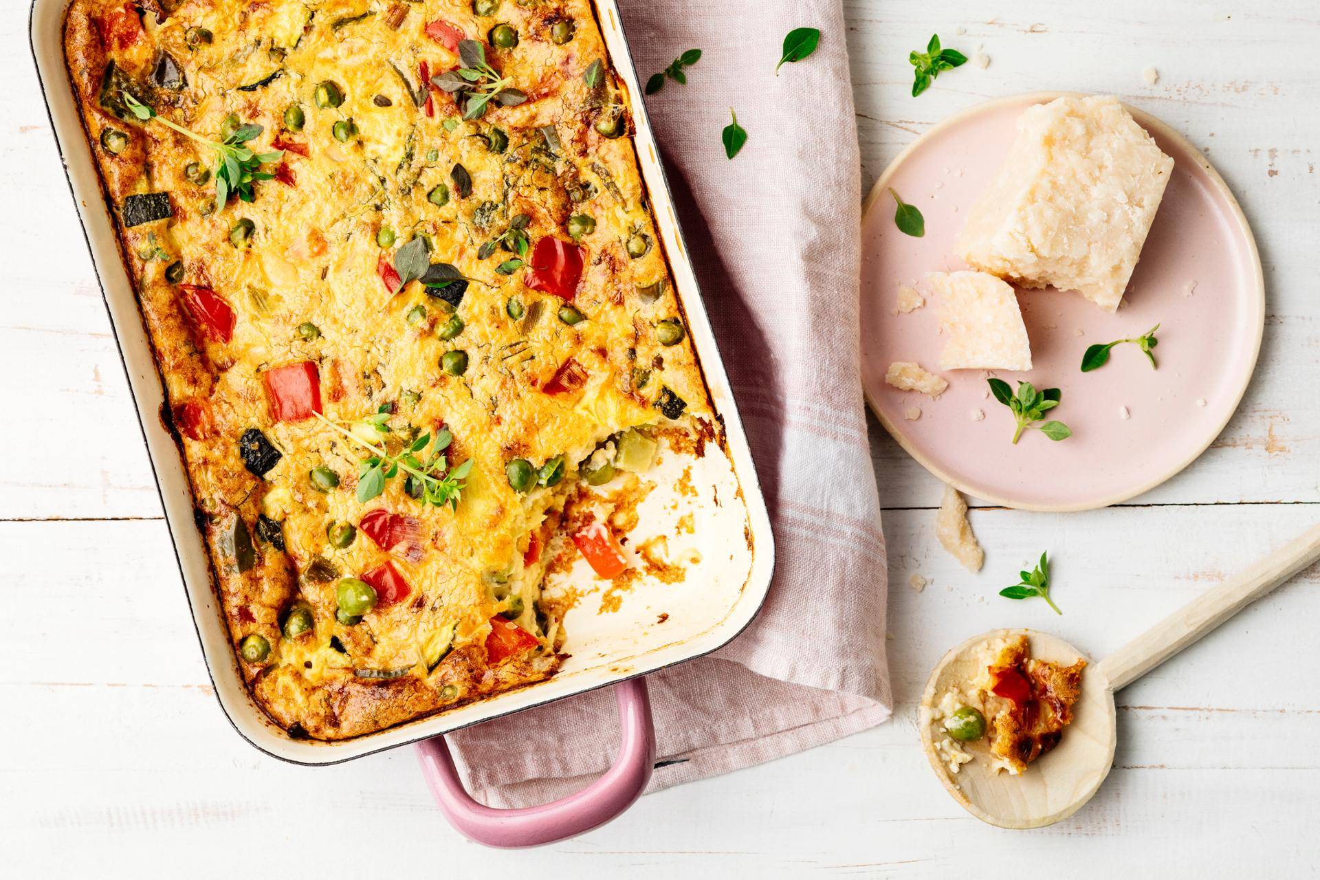 Clafoutis de légumes sans gluten - Recette Companion | Moulinex