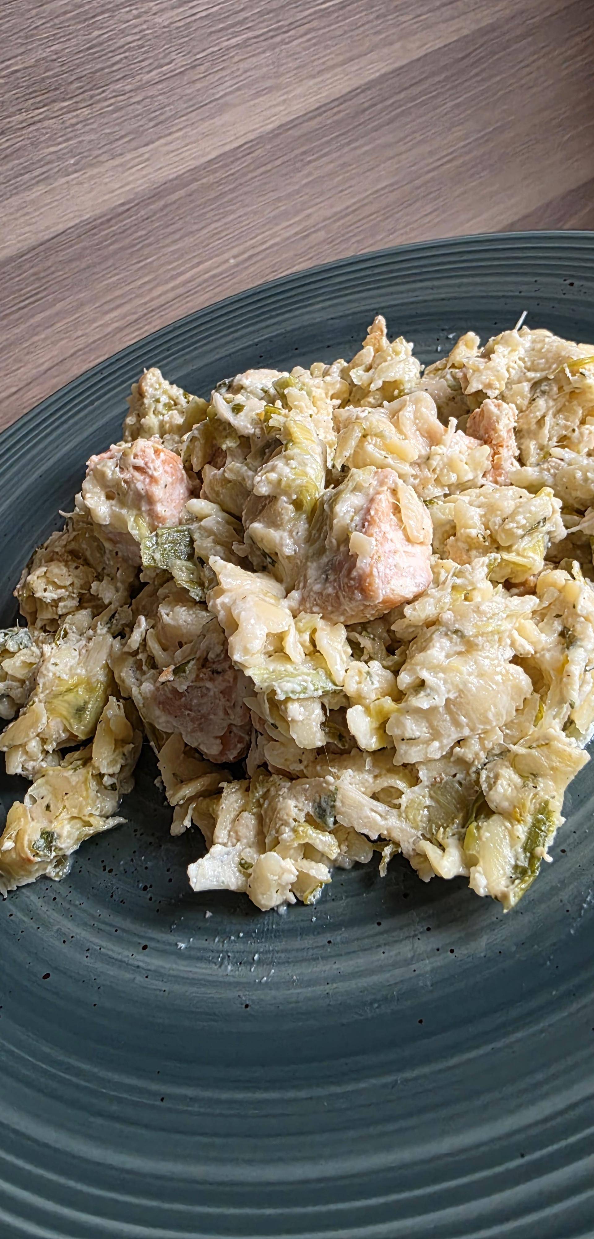 One pot orzo saumon poireaux boursin - Recette Cookeo Infinity Autostir | Moulinex