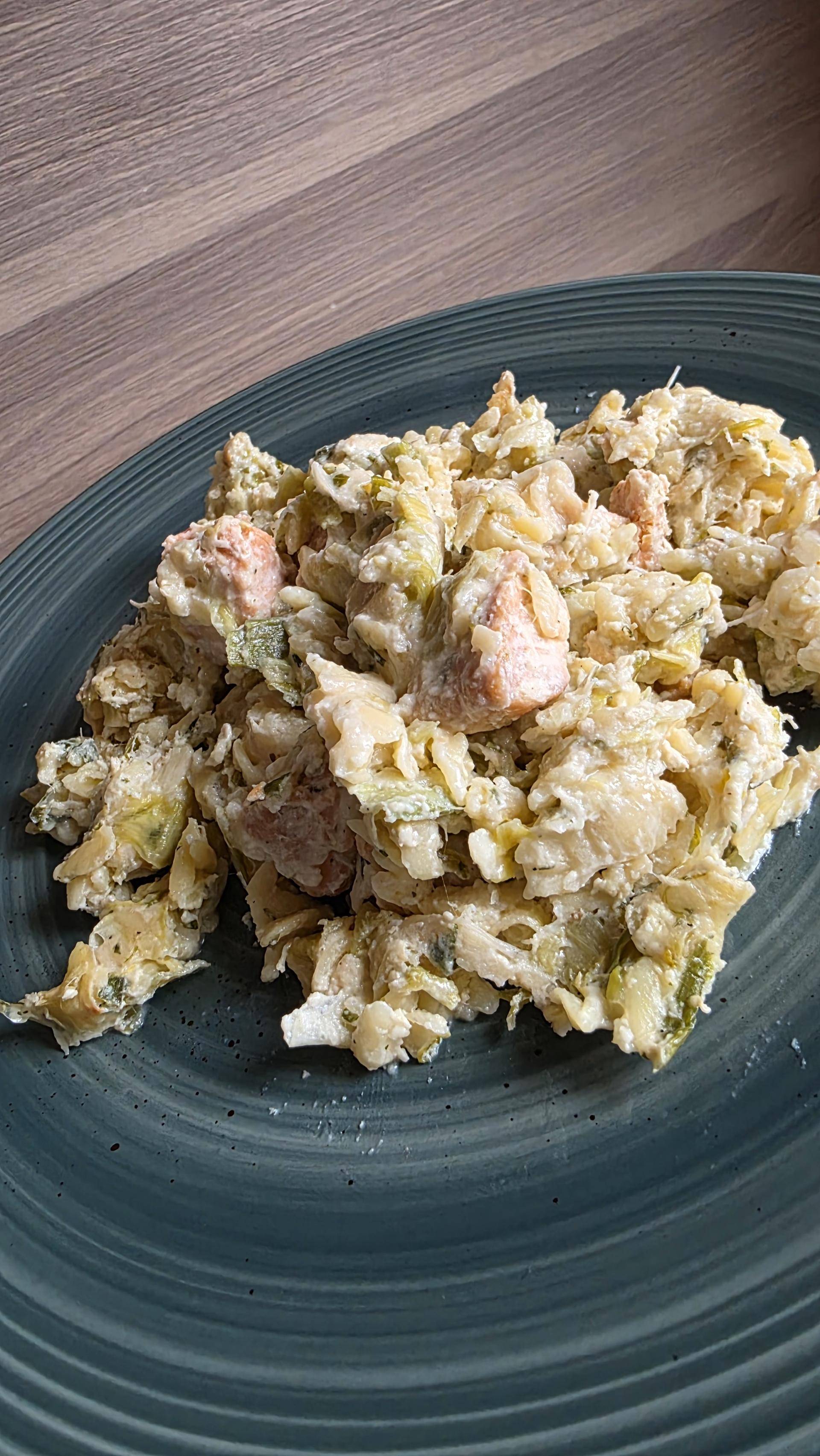 One pot orzo saumon poireaux boursin - Recette Cookeo Infinity Autostir | Moulinex