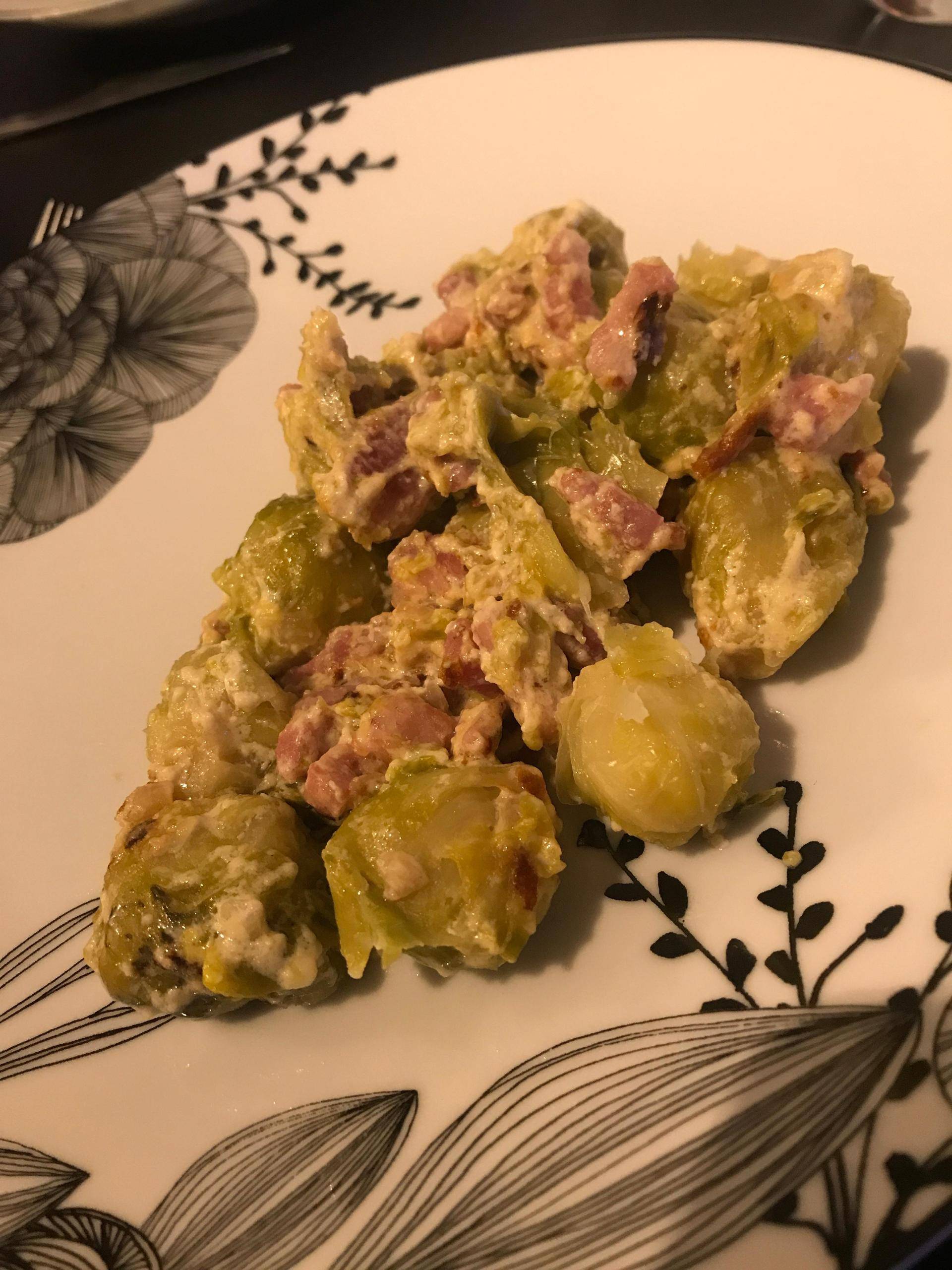 Choux de Bruxelles aux lardons et à la crème - Recette Cookeo V3 | Moulinex