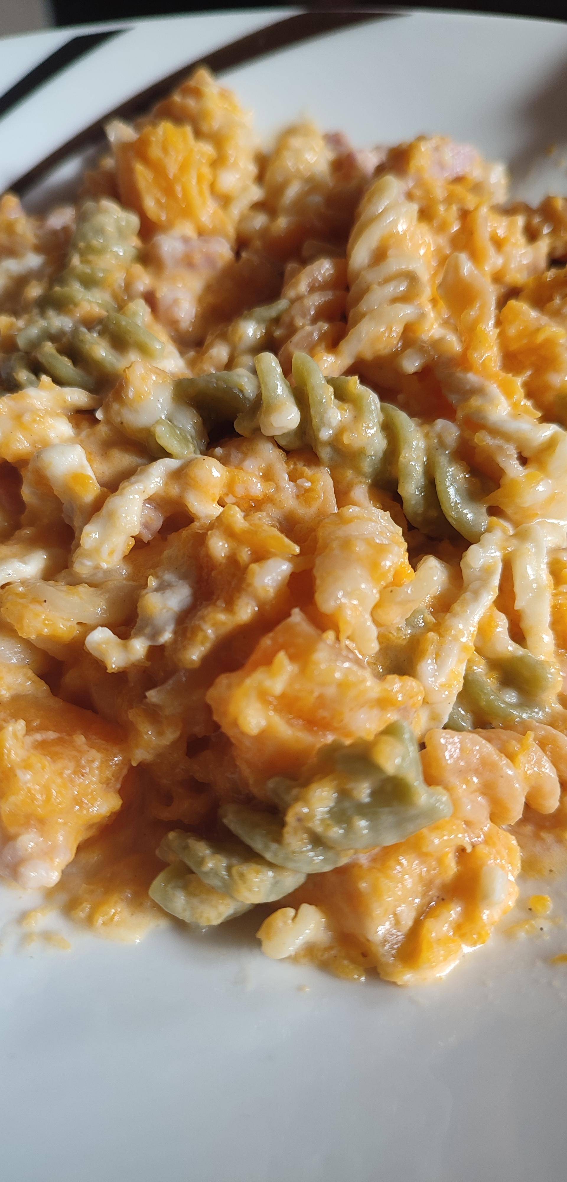 Pâtes butternut chèvre lardons - Recette Cookeo | Moulinex