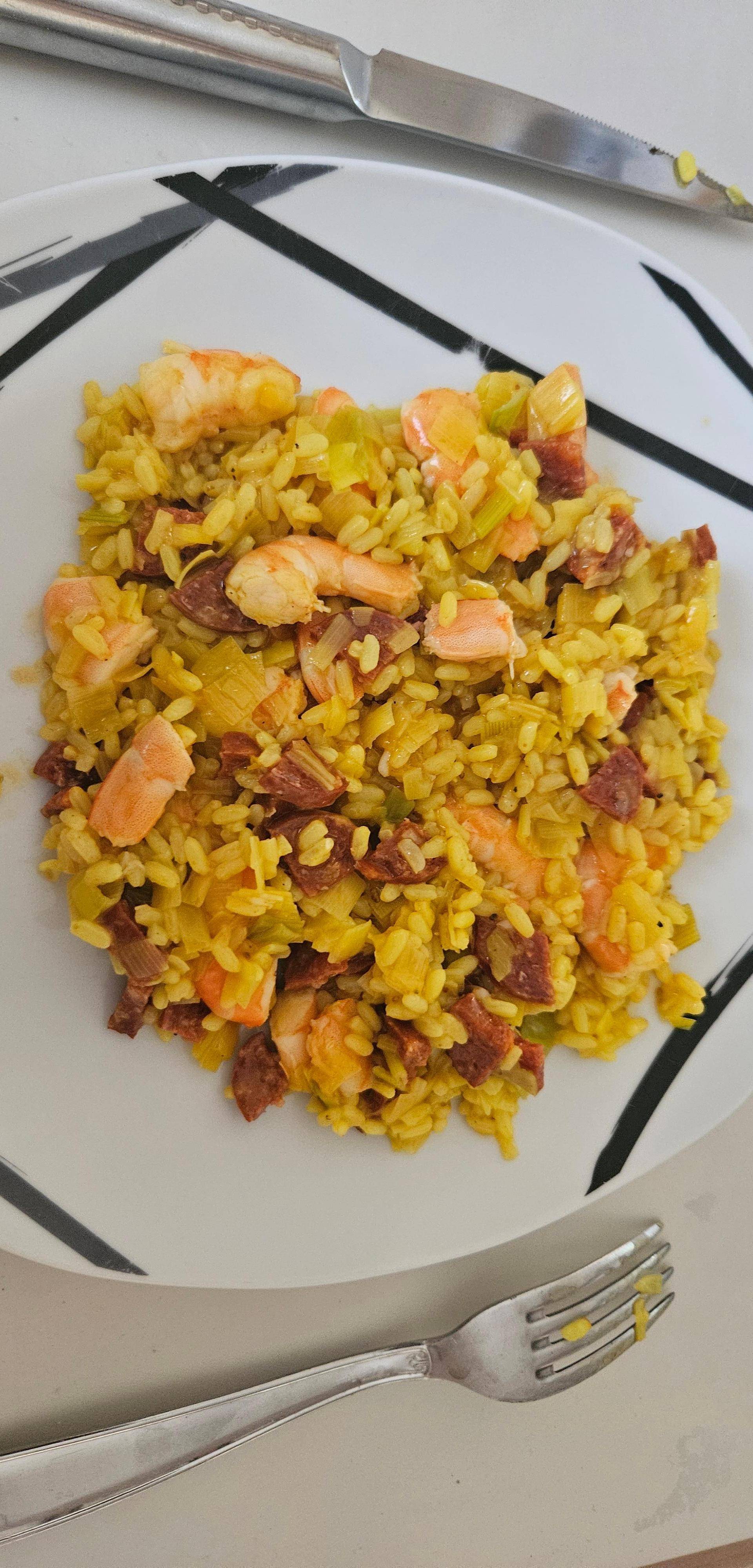 Risotto au poireau et crevettes - Recette Cookeo | Moulinex