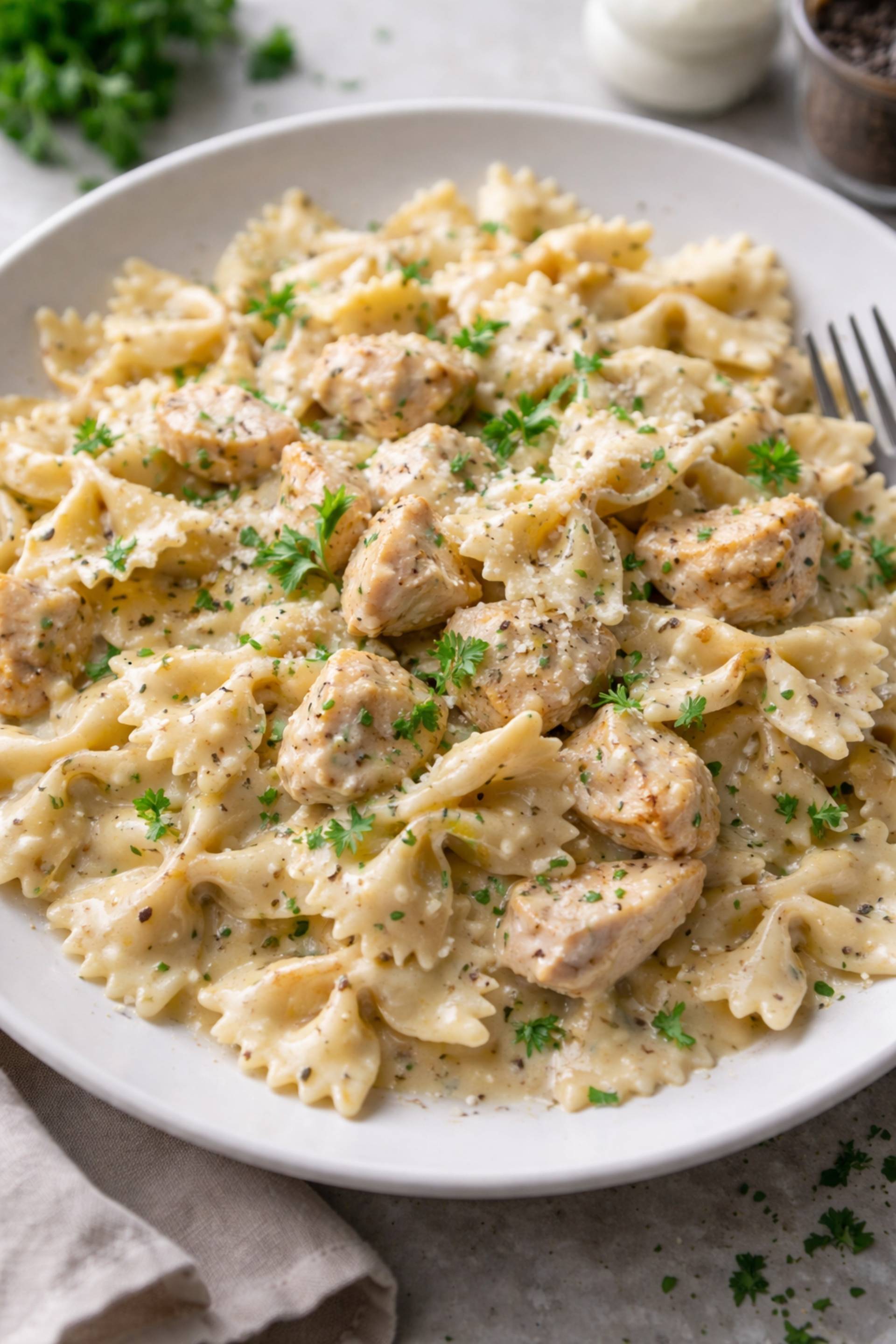 Farfalle poulet Boursin - Recette Cookeo V3 | Moulinex