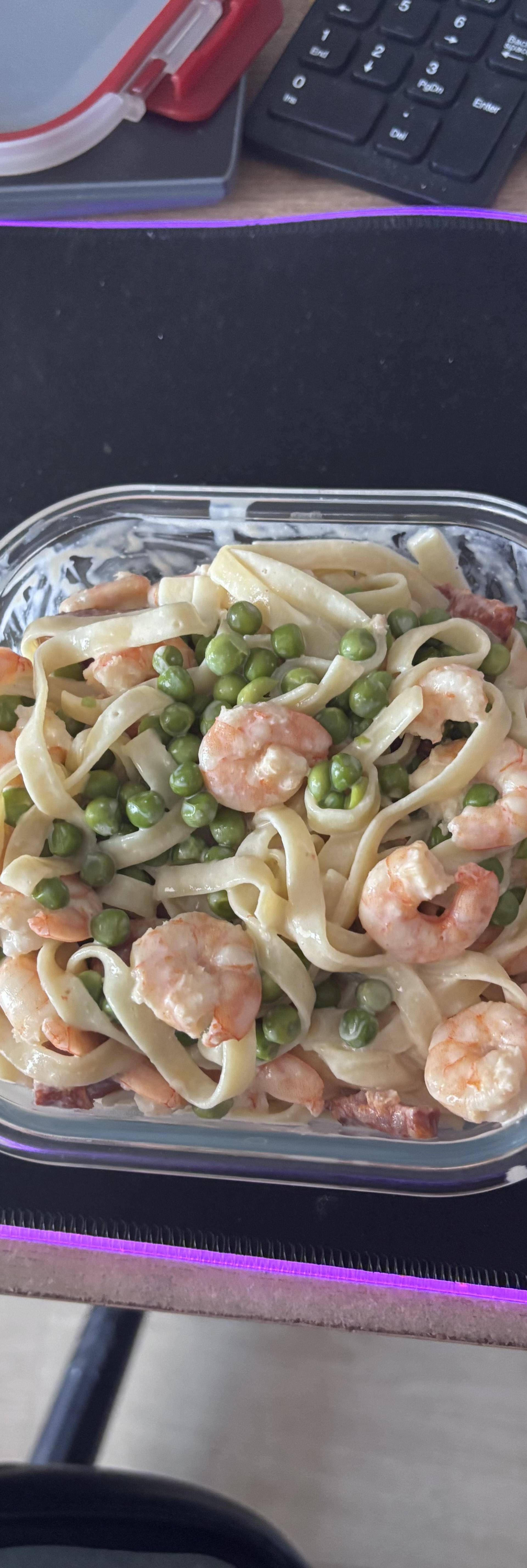 Tagliatelles aux crevettes et chorizo et petit pois de Fifine37 - Recette Cookeo V3 | Moulinex