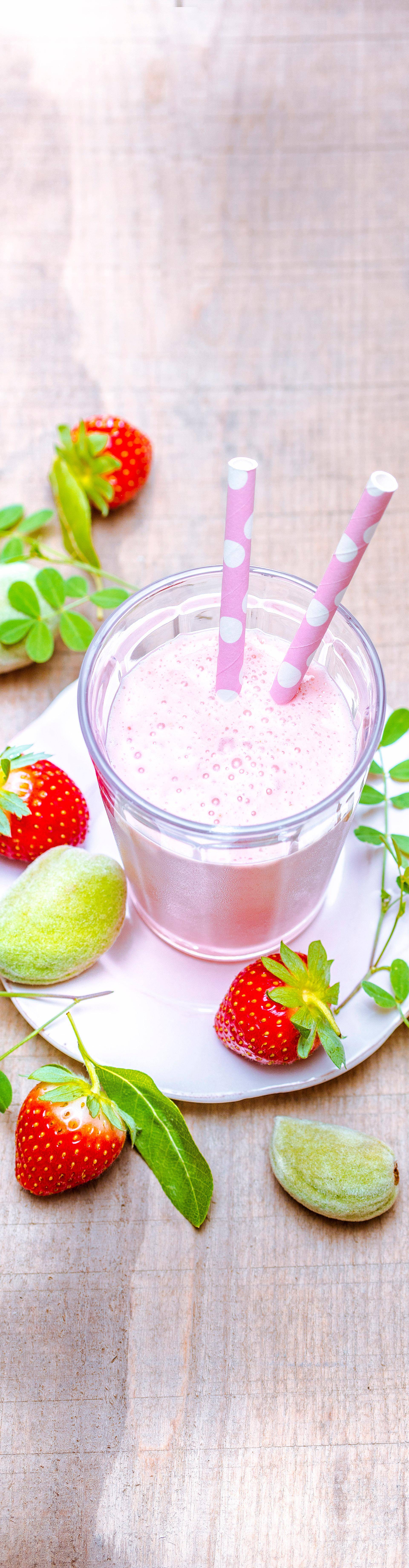 Milkshake douceur à la fraise - Recette Soup & Plus | Moulinex