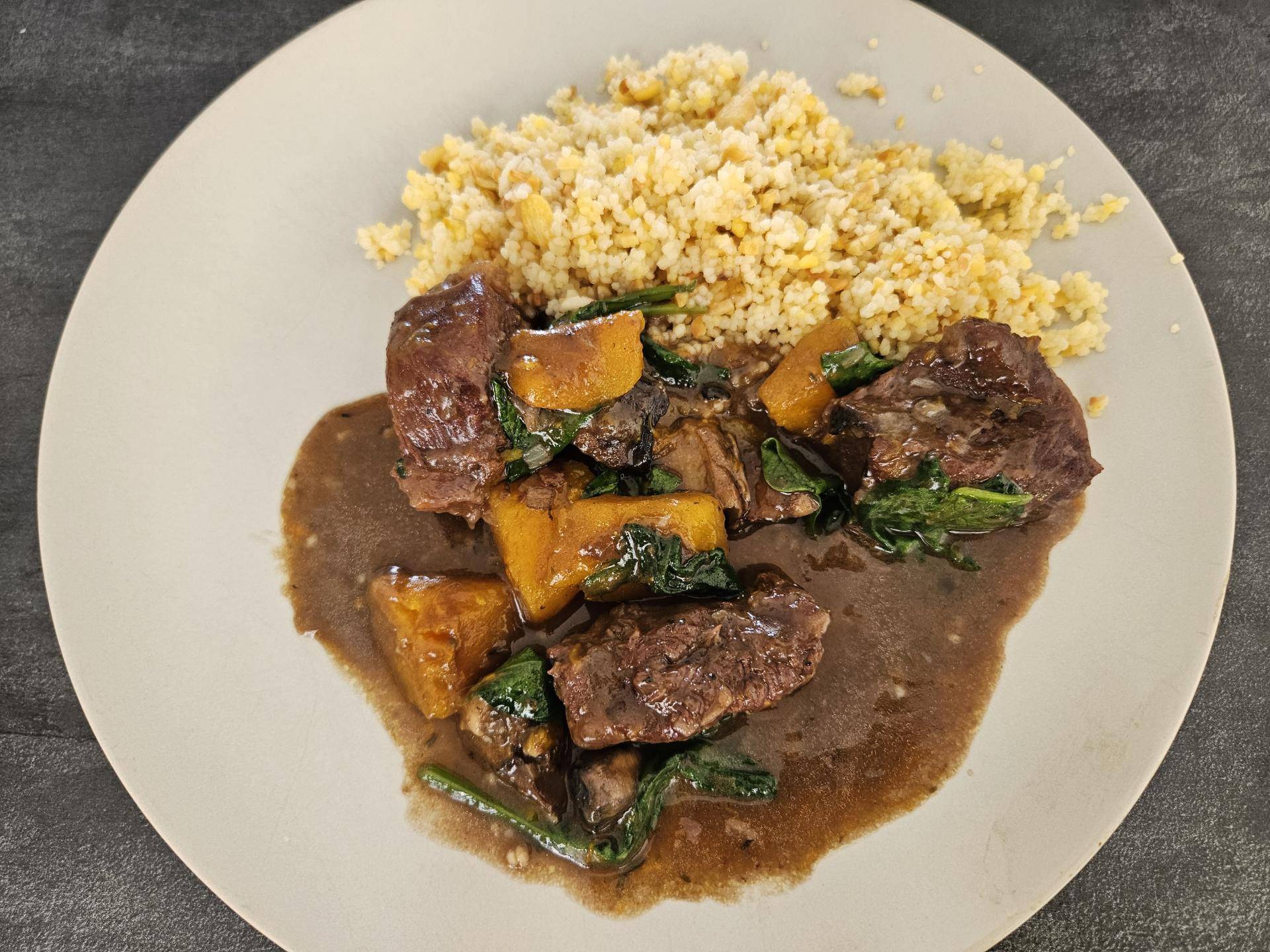 Mijoté de boeuf aux épinards et à la butternut - Recette Cookeo | Moulinex