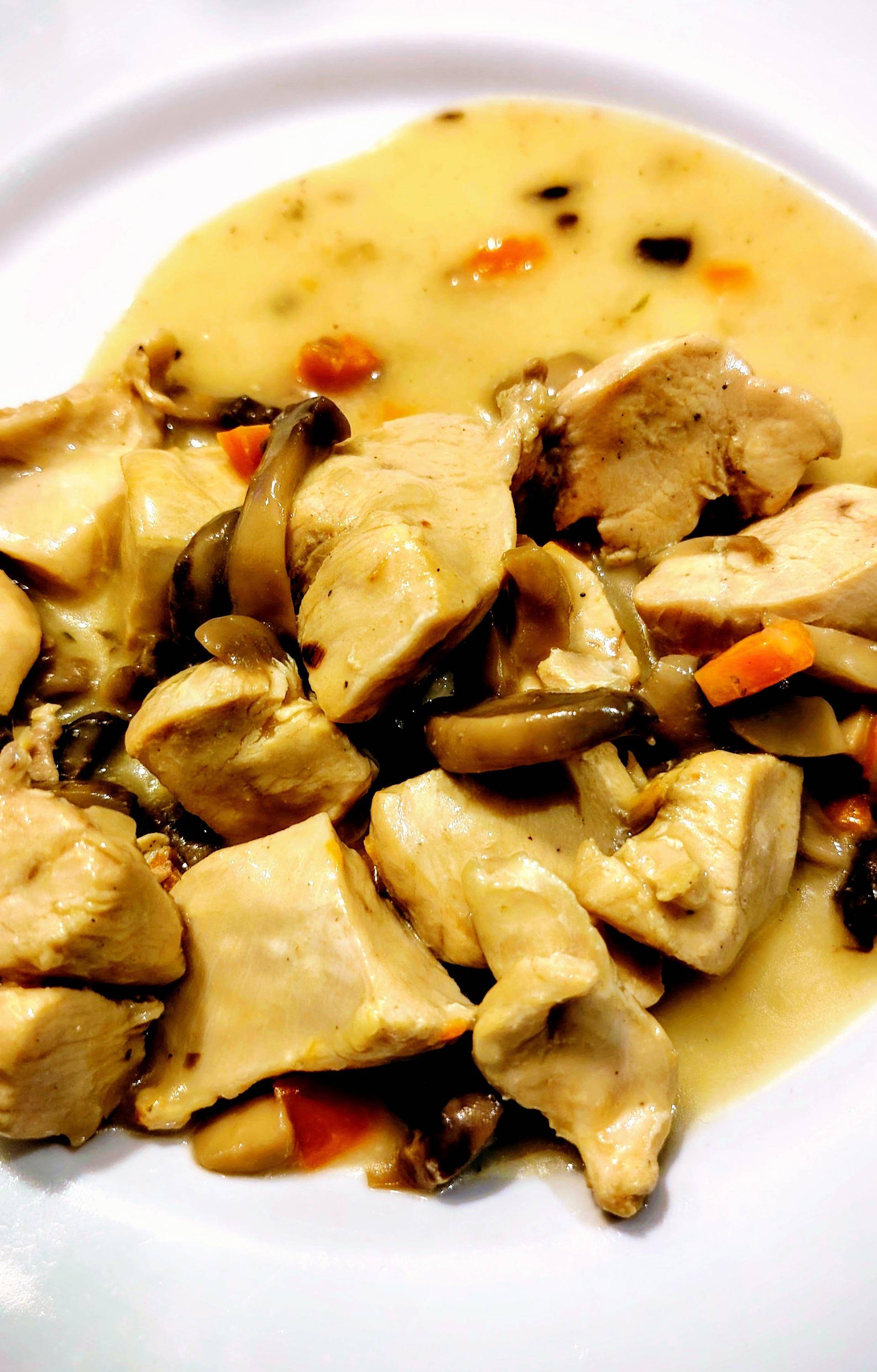 Blanquette de poulet au riz - Recette Cookeo | Moulinex