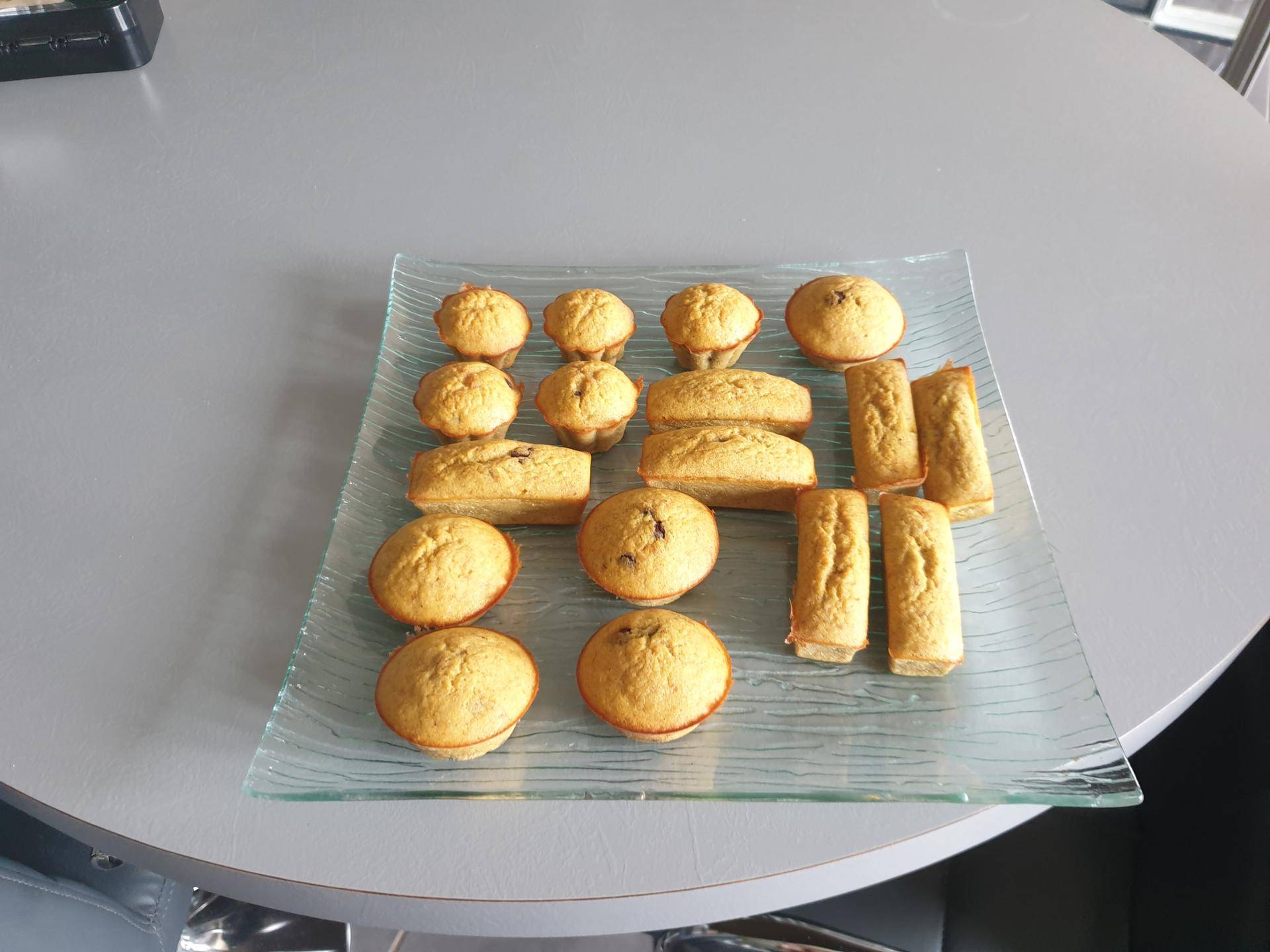 Mini cake healthy banane pepite de chocolat - Recette Companion Connect XL | Moulinex