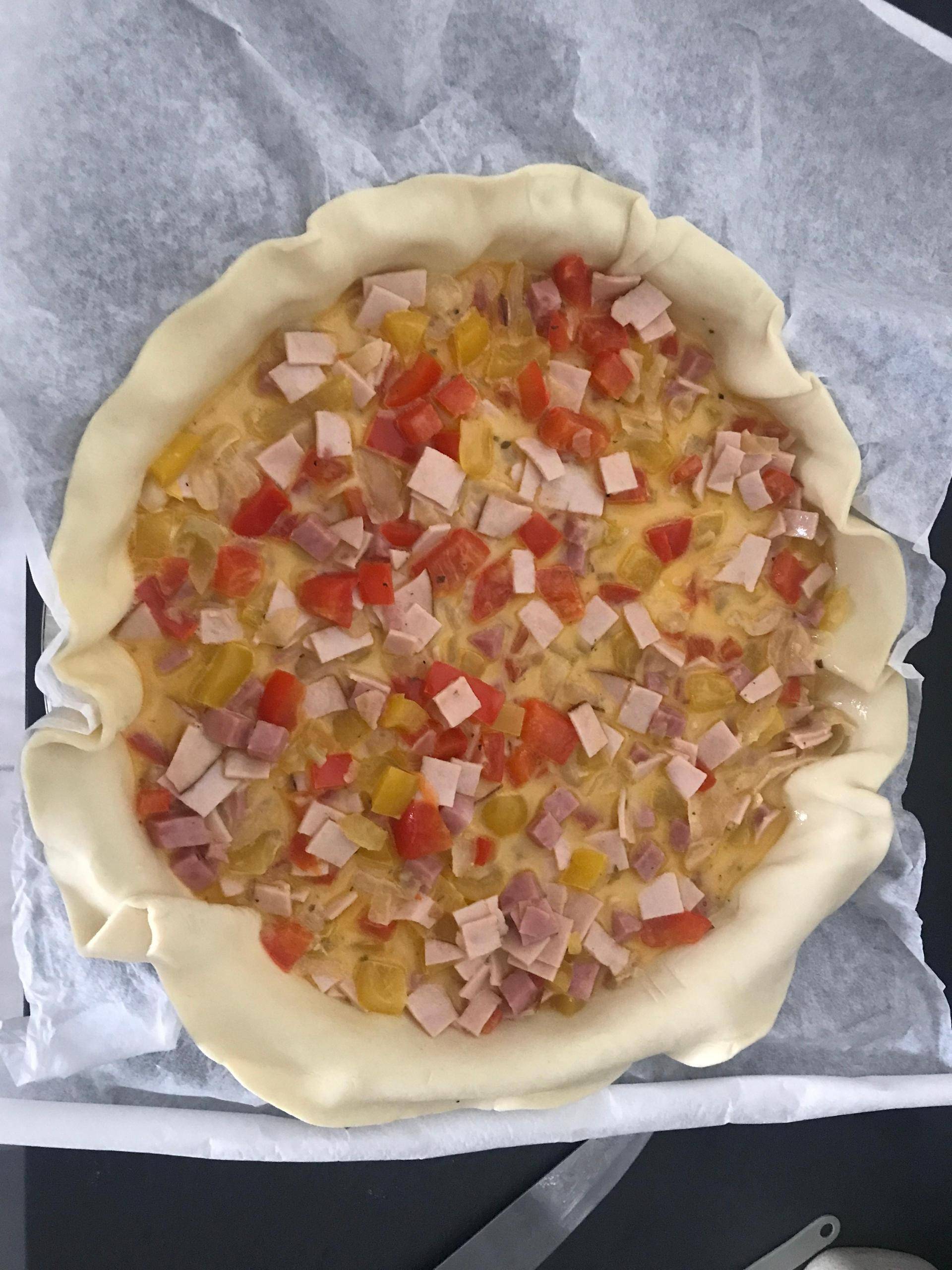 Préparation pour tarte aux poivrons - Recette Cookeo | Moulinex