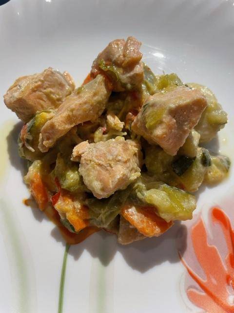 Curry vert de saumon ax légumes - Recette Cookeo V3 | Moulinex