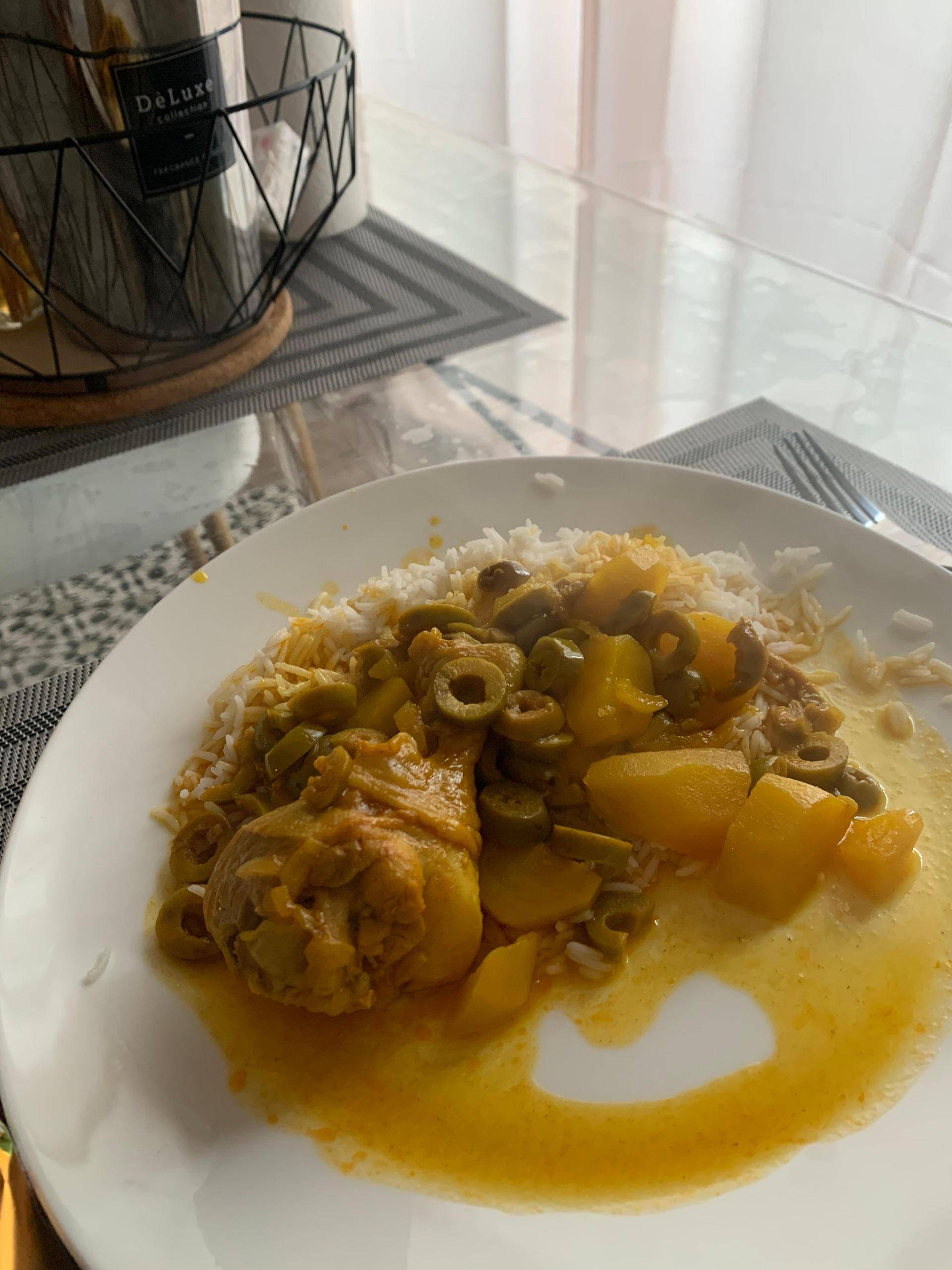 Tajine poulet aux olives pommes de terre et riz - Recette Cookeo | Moulinex