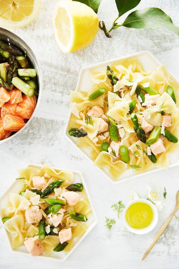 One pot pasta, saumon-asperge, sauce citron - Recette Perfectmix Cook | Moulinex