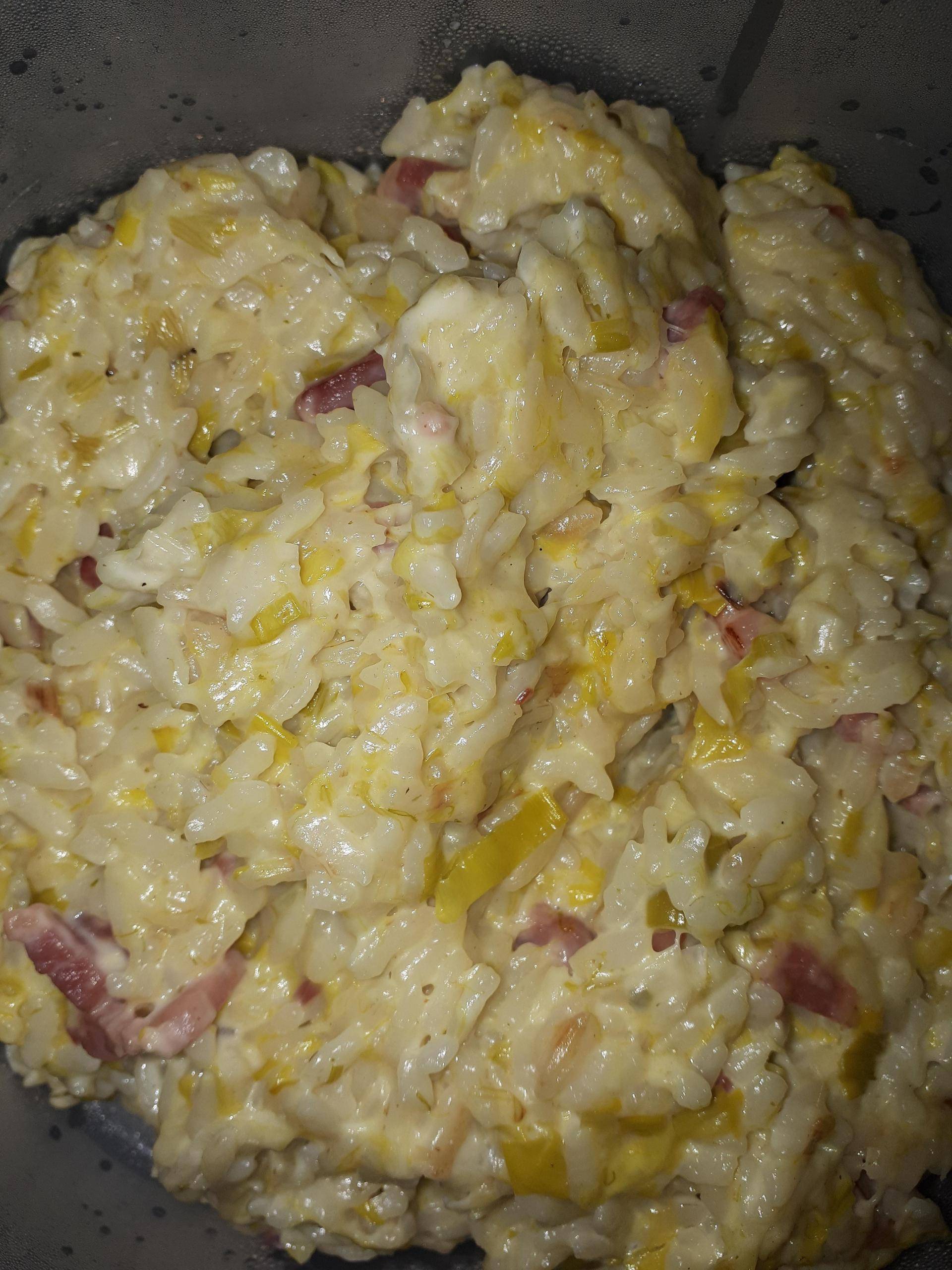 Risotto poireaux lardons - Recette Cookeo | Moulinex