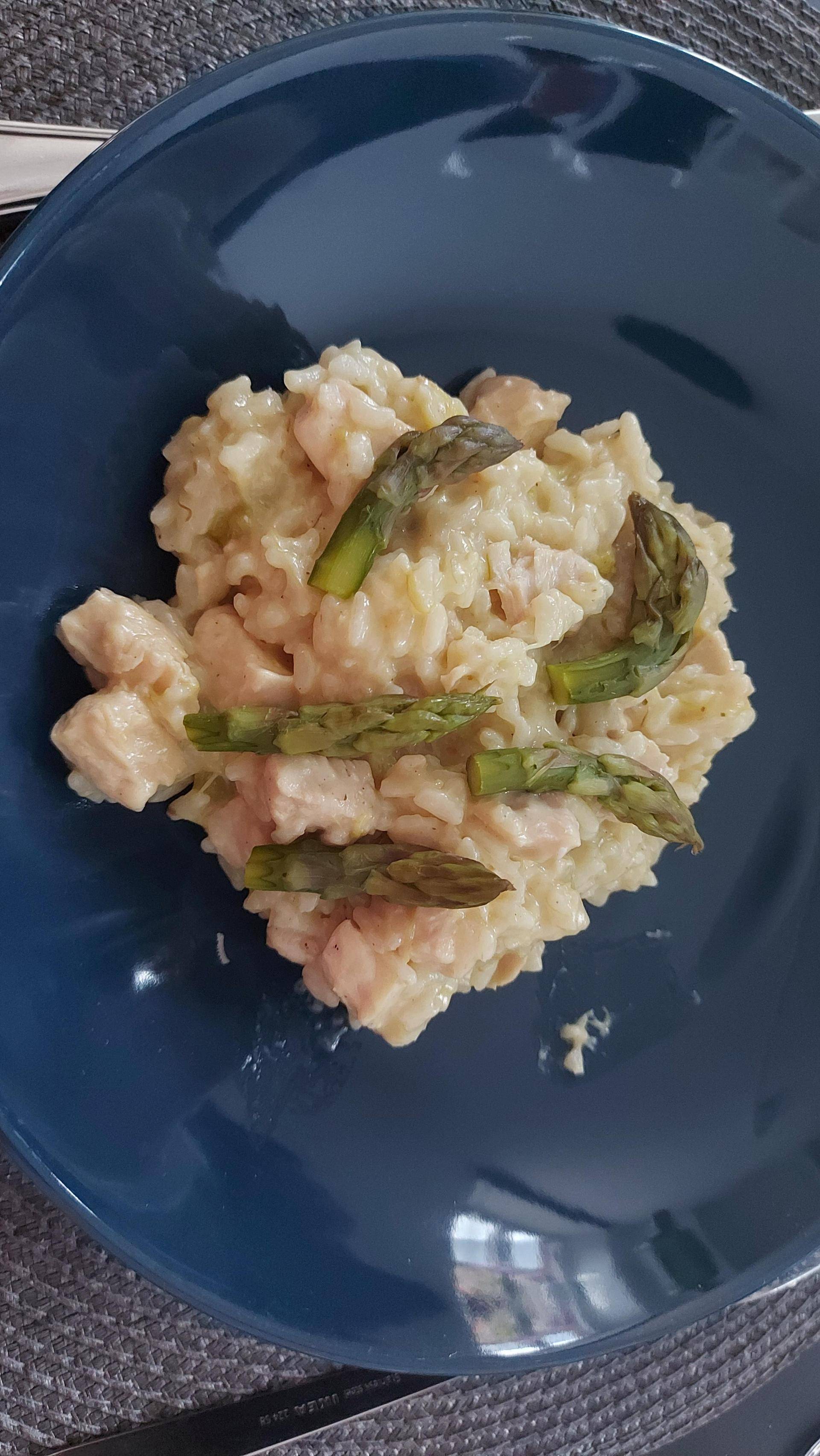 Risotto aux asperges vertes et poulet - Recette Cookeo | Moulinex