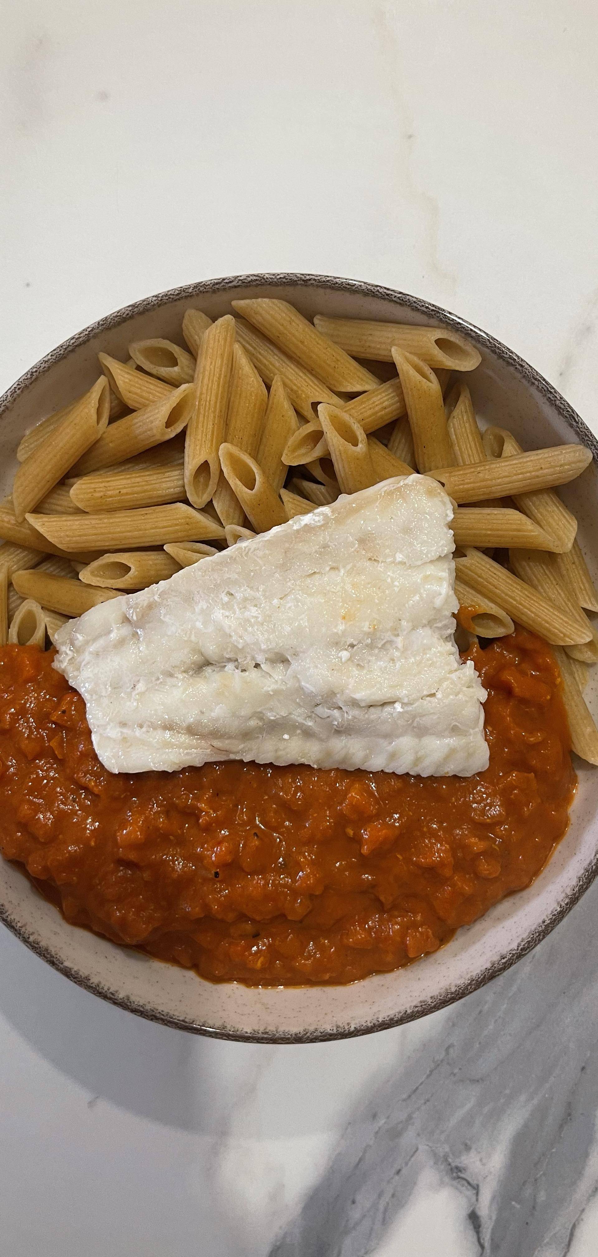 Cabillaud avec sauce au poivron - Recette Companion Connect XL | Moulinex